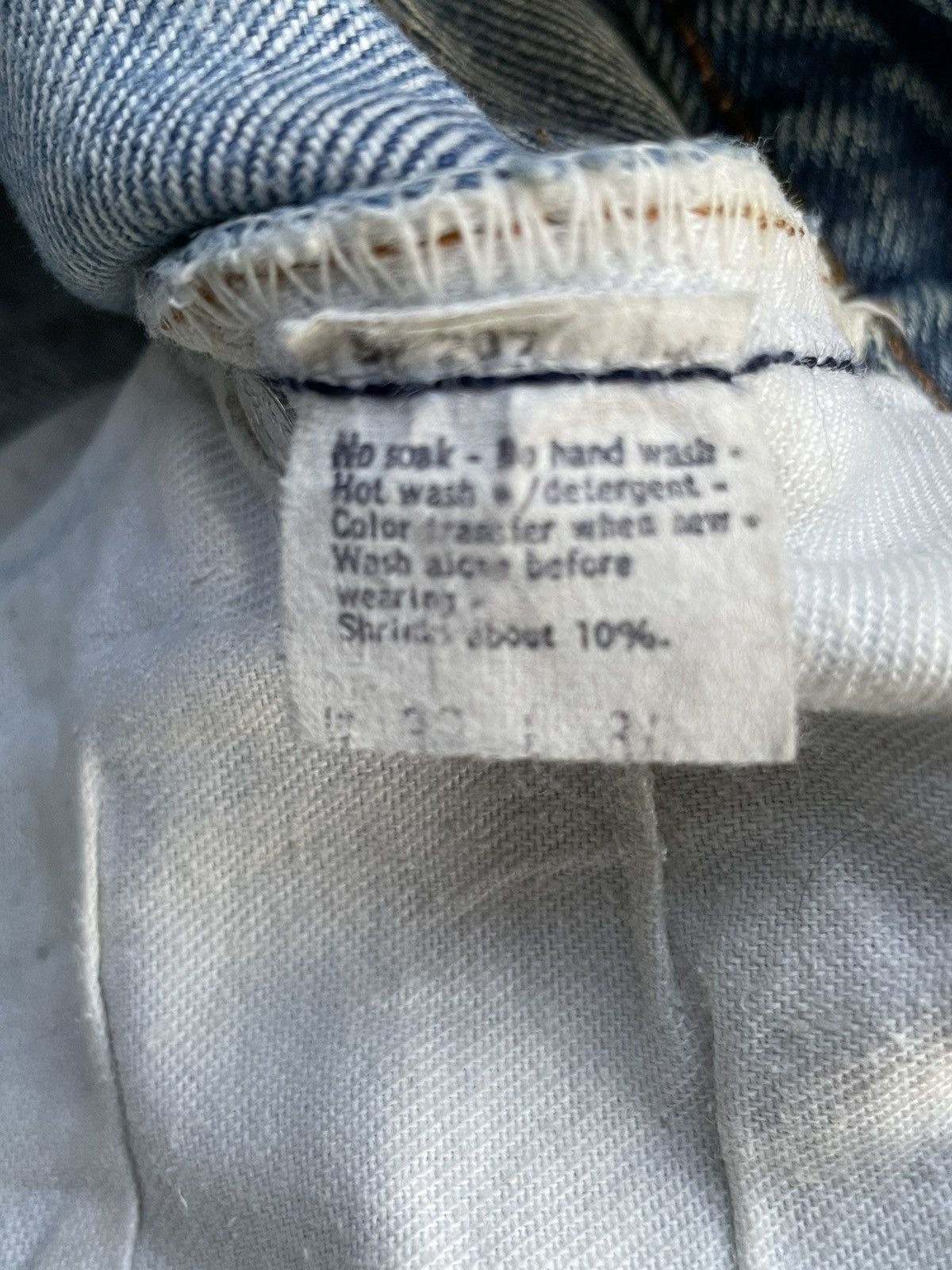 Levi's Rare Vintage Levis 501e Redline 1983 Aging Distressed Size US 31 - 16 Thumbnail