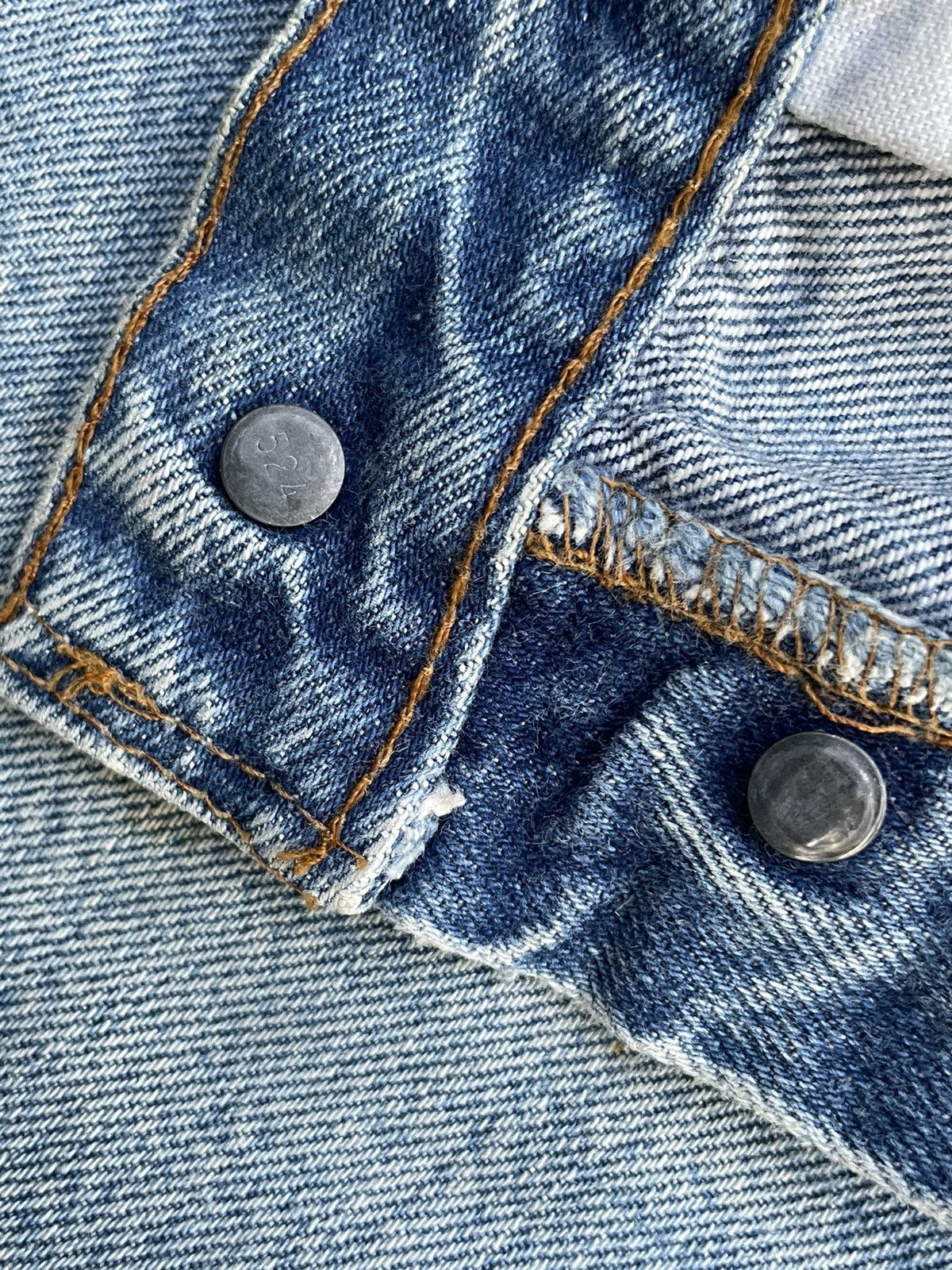 Levi's Rare Vintage Levis 501e Redline 1983 Aging Distressed Size US 31 - 17 Thumbnail