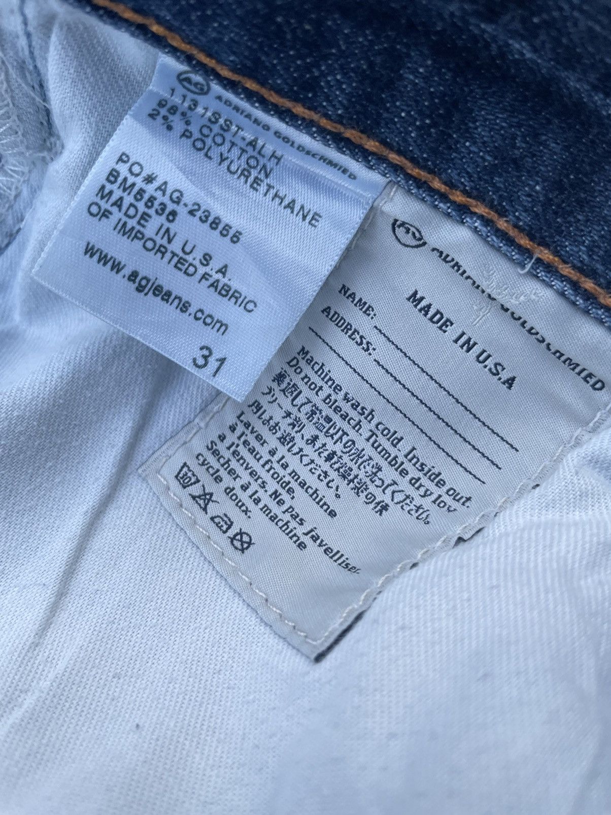 AG Adriano Goldschmied × Designer Adriano Goldschmied Selvedge Redline Slim Fit Denim Size US 32 / EU 48 - 17 Thumbnail