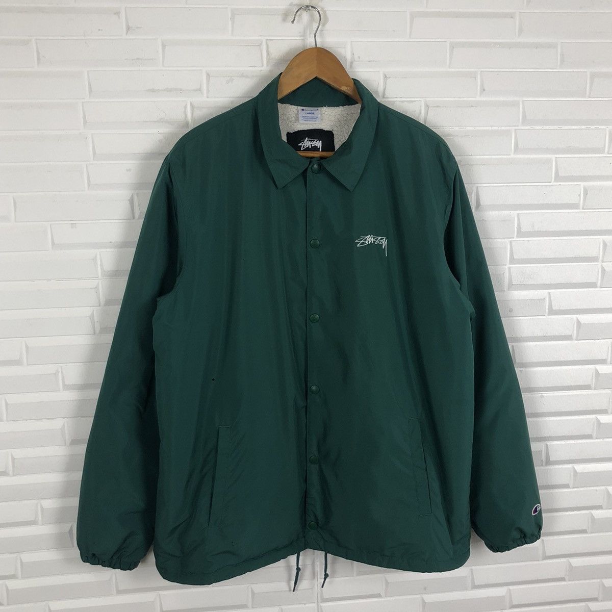 Champion × Stussy × Vintage STUSSY CHAMPION LIGHT WINDBREAKER JACKET Size US L / EU 52-54 / 3 - 4 Thumbnail