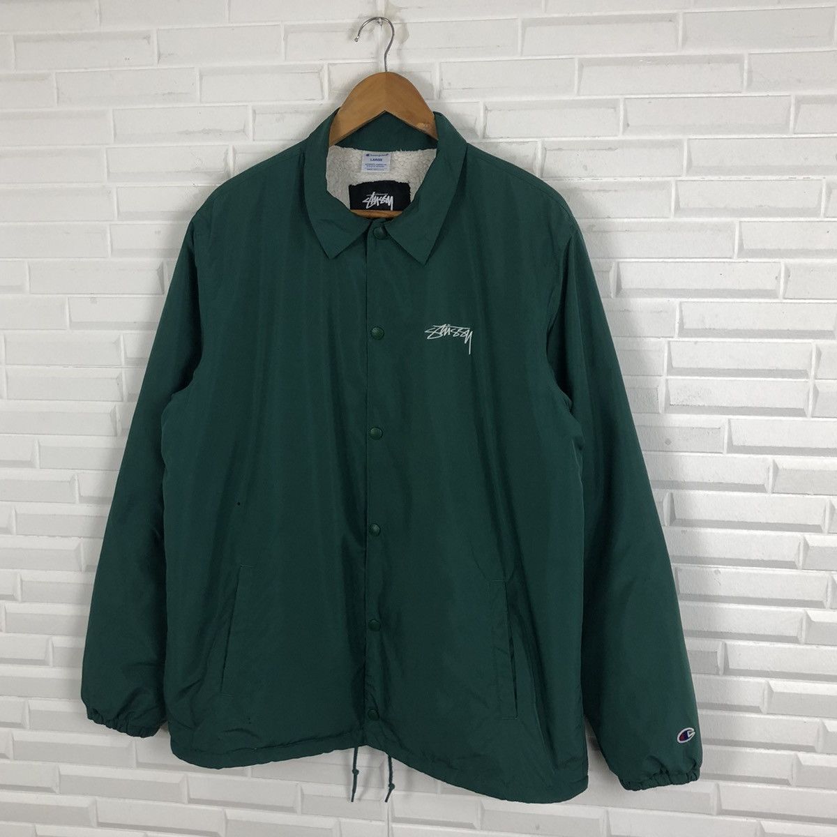 Champion × Stussy × Vintage STUSSY CHAMPION LIGHT WINDBREAKER JACKET Size US L / EU 52-54 / 3 - 3 Thumbnail