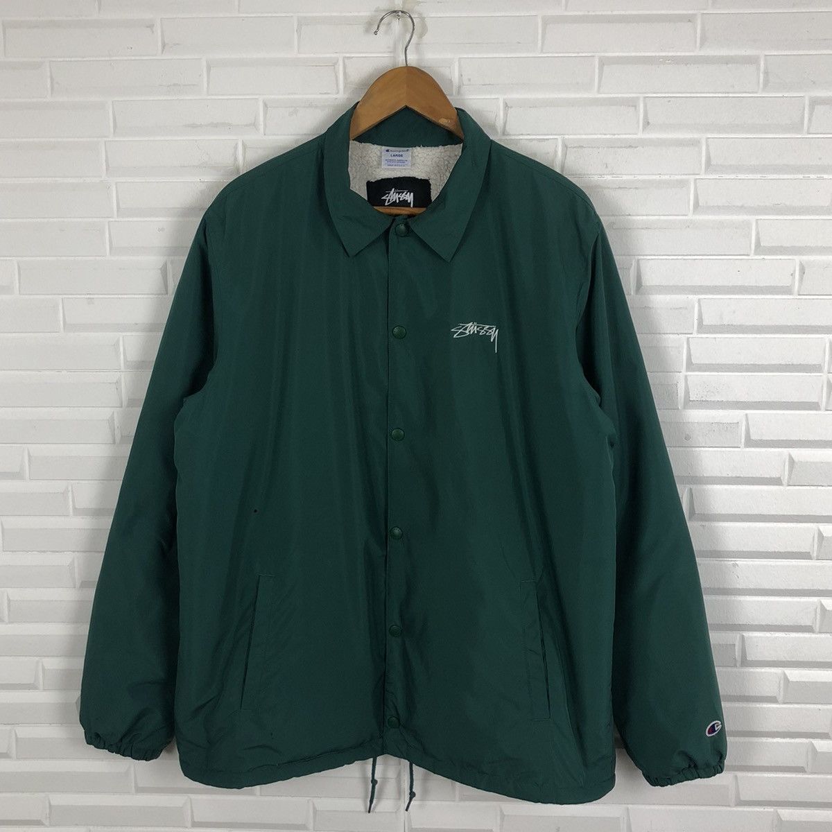Champion × Stussy × Vintage STUSSY CHAMPION LIGHT WINDBREAKER JACKET Size US L / EU 52-54 / 3 - 2 Thumbnail
