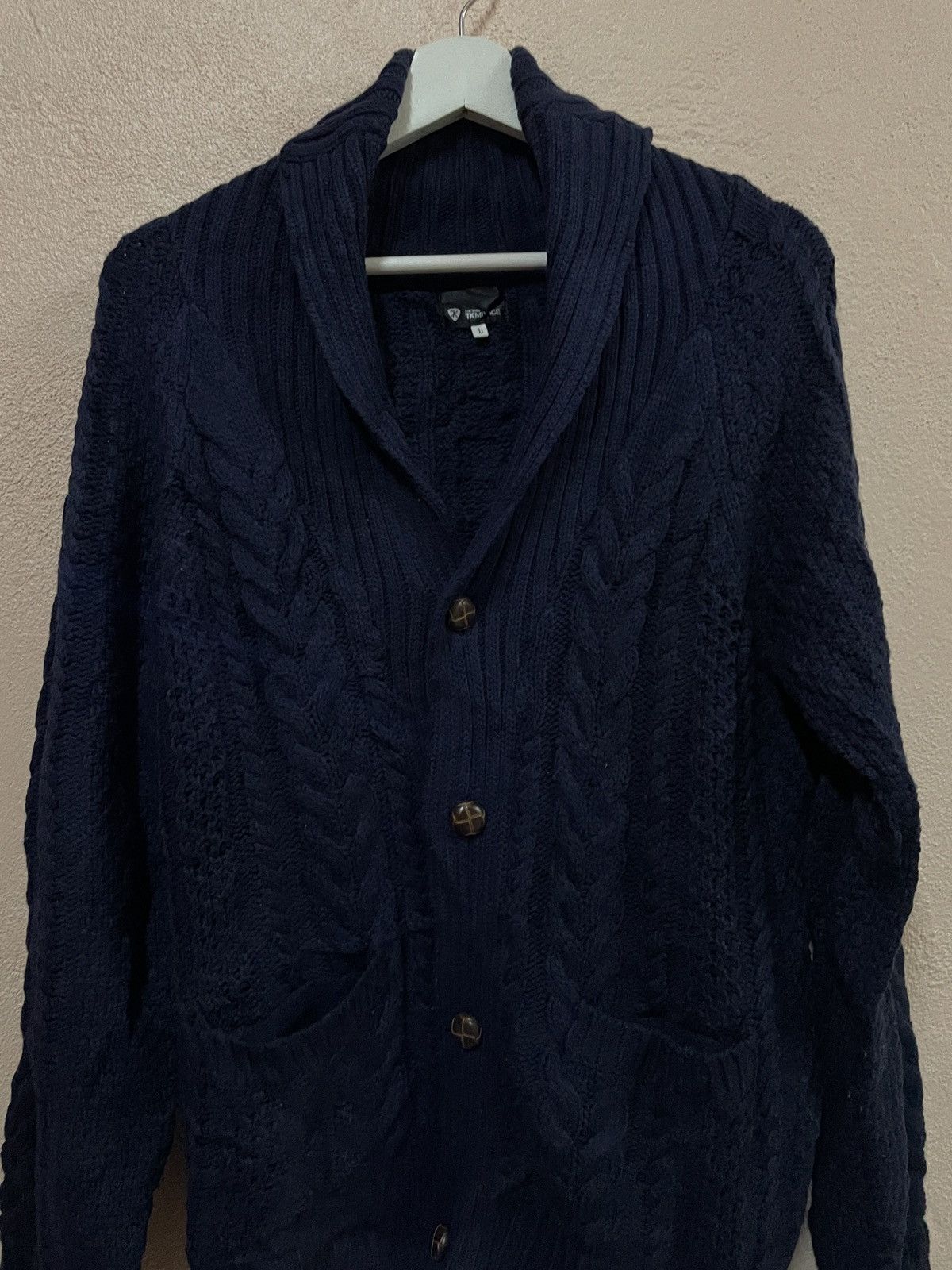 Takeo Kikuchi Takeo Kikuchi knitwear navy blue cardigan menswear v-neck Size US L / EU 52-54 / 3 - 3 Thumbnail