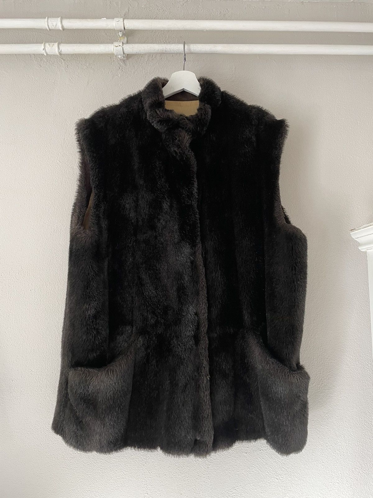 Pre-owned Vivienne Westwood Faux Fur Vest In Brown