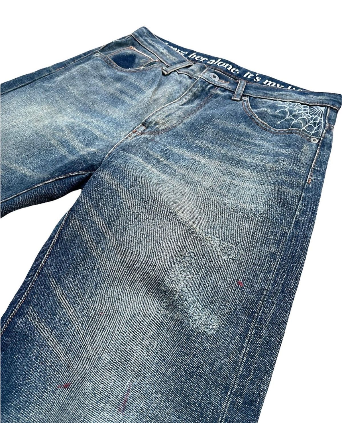 Japanese Brand × Vintage Eyedy Vintage Redline Selvedge Aging Wash Denim Size US 31 - 3 Thumbnail