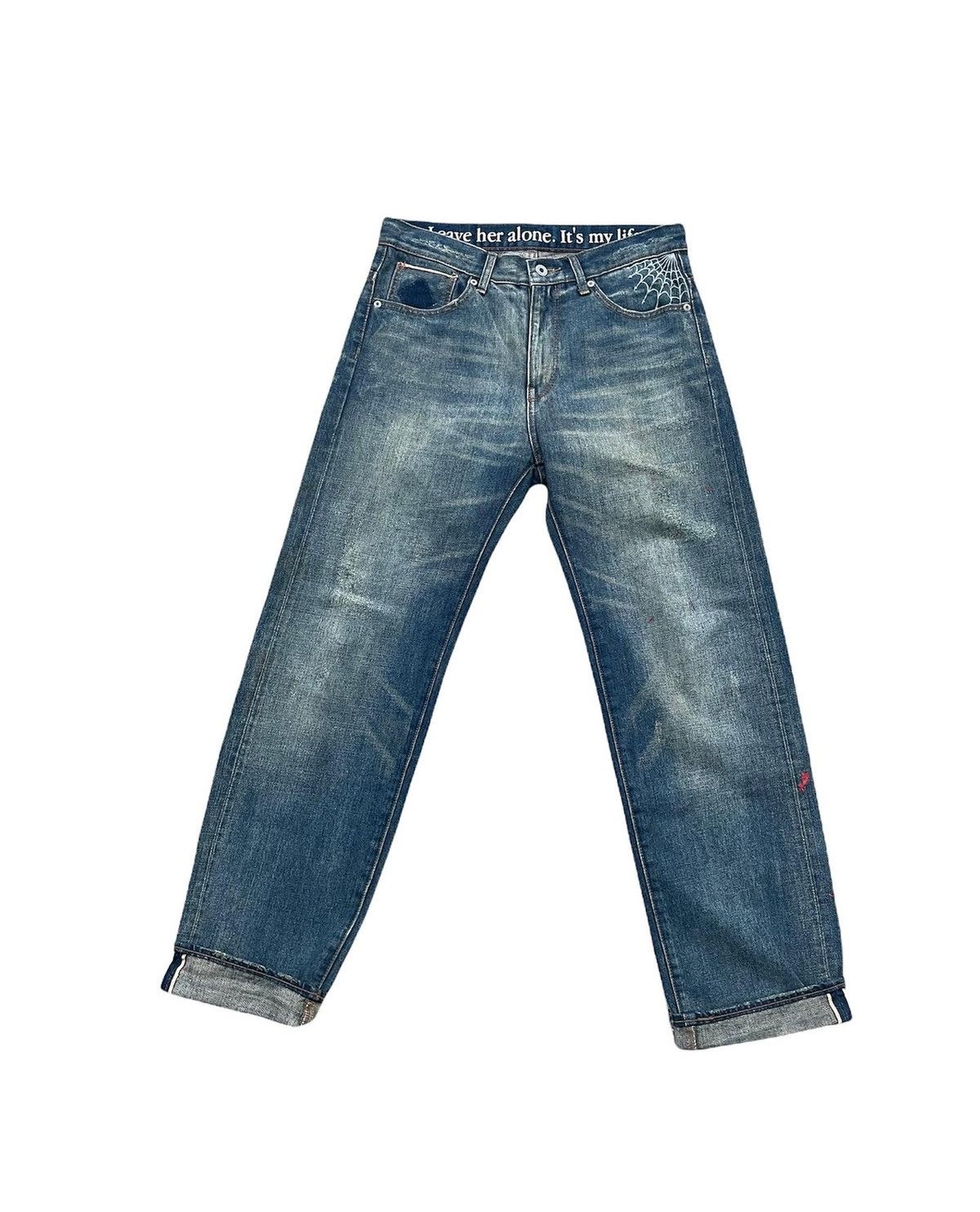 Japanese Brand × Vintage Eyedy Vintage Redline Selvedge Aging Wash Denim Size US 31 - 1 Thumbnail