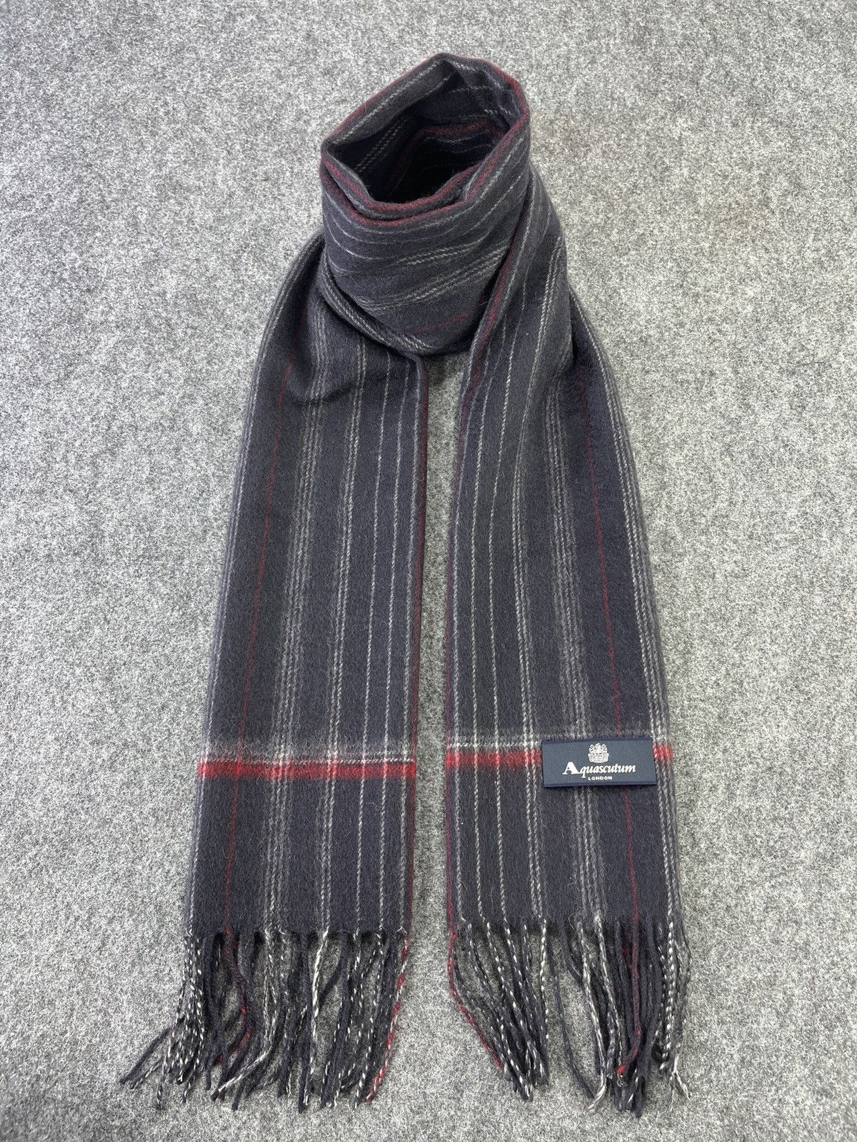 Aquascutum Aquascutum Wool Scarf / Muffler / Neckwear T184 Size ONE SIZE - 6 Thumbnail