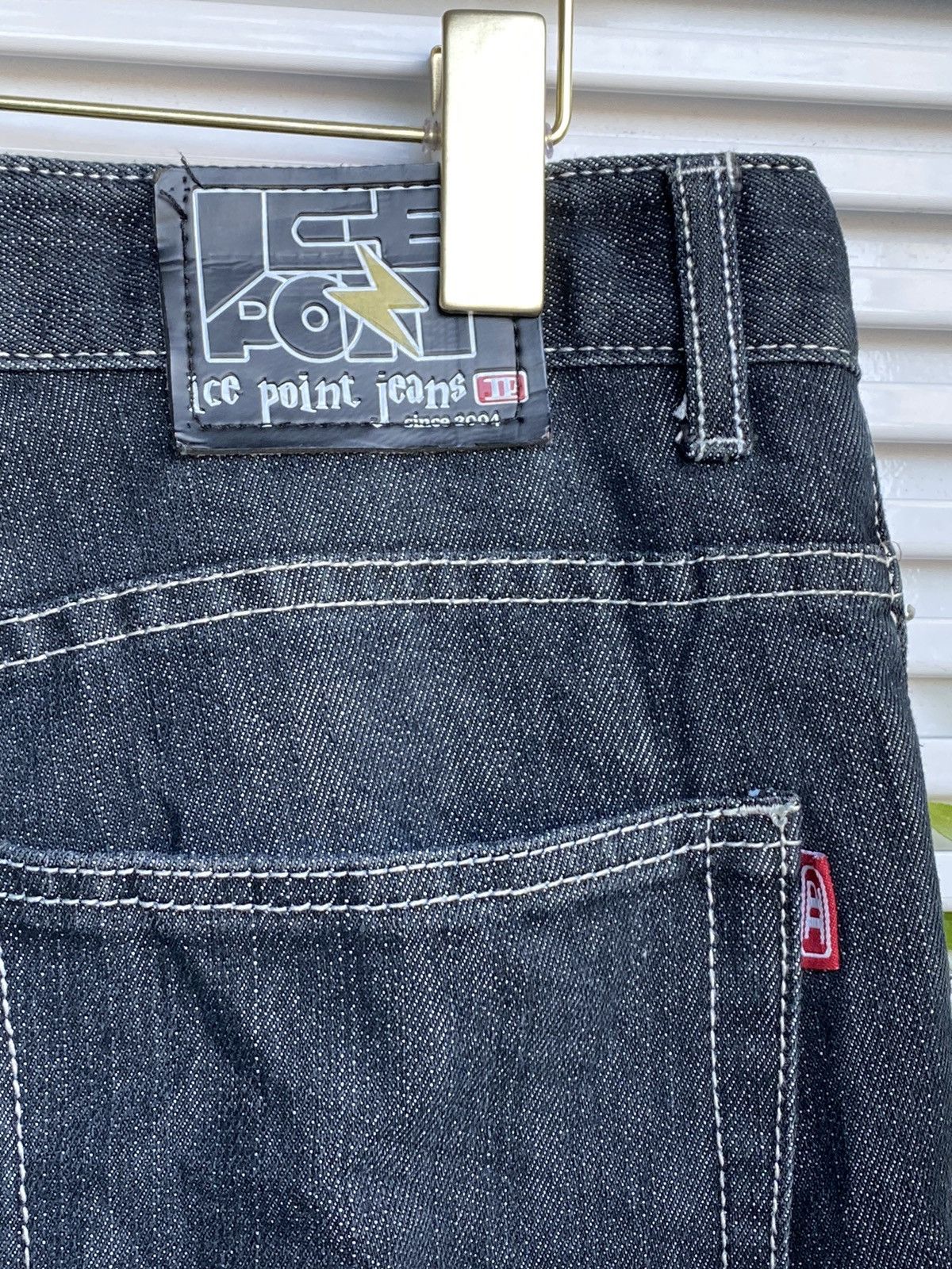 Japanese Brand Vintage Ice Point Satanic Embroidered Denim /HystericKapital Size US 31 - 5 Thumbnail