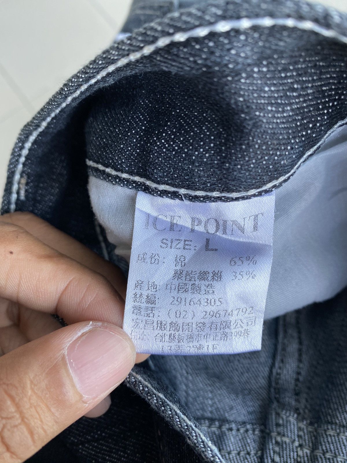 Japanese Brand Vintage Ice Point Satanic Embroidered Denim /HystericKapital Size US 31 - 8 Thumbnail