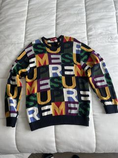 Supreme Big Letters Sweater Grailed