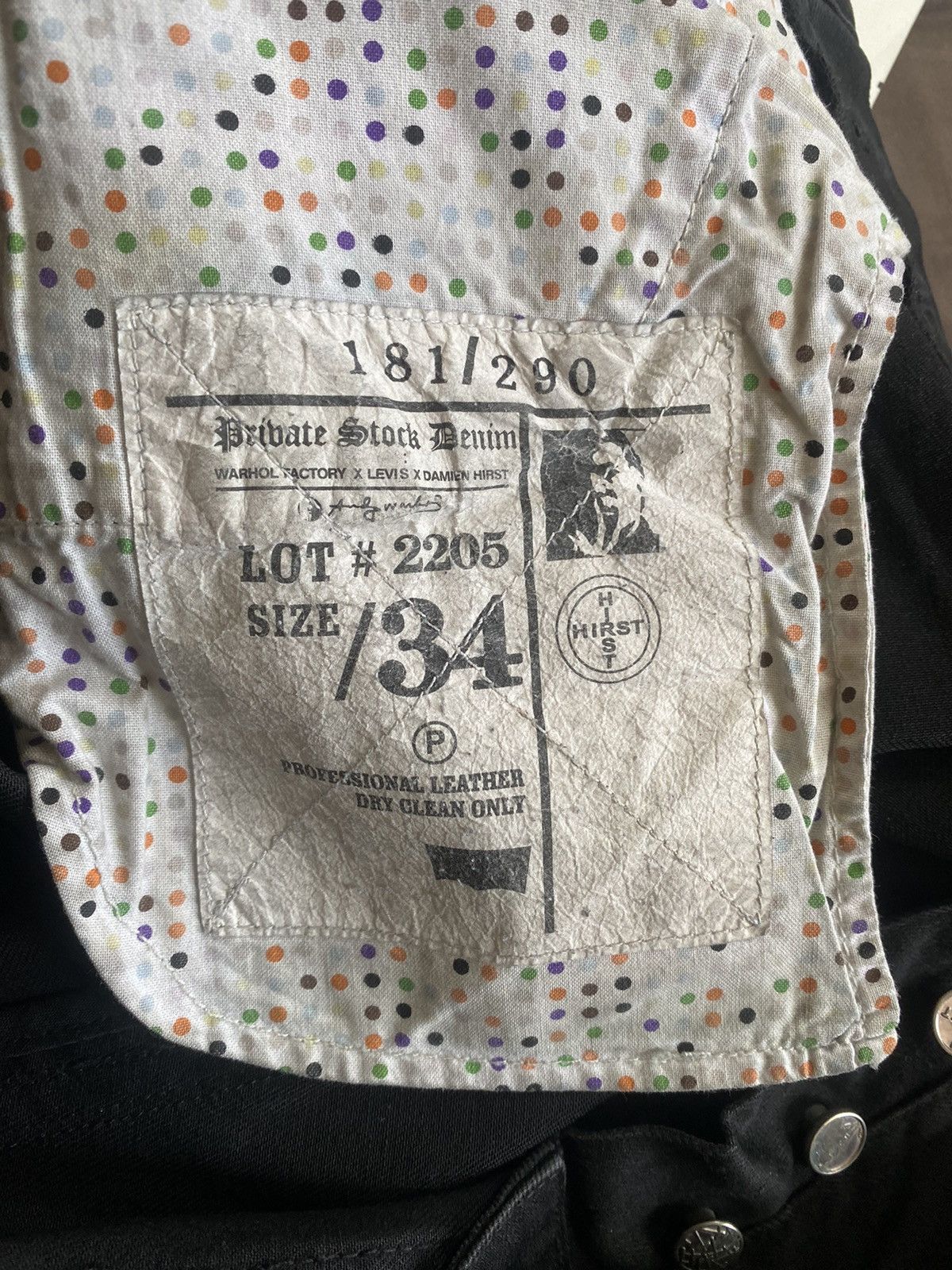 Andy Warhol × Damien Hirst × Levi's Skull Pocket Jeans Size US 34 / EU 50 - 7 Thumbnail