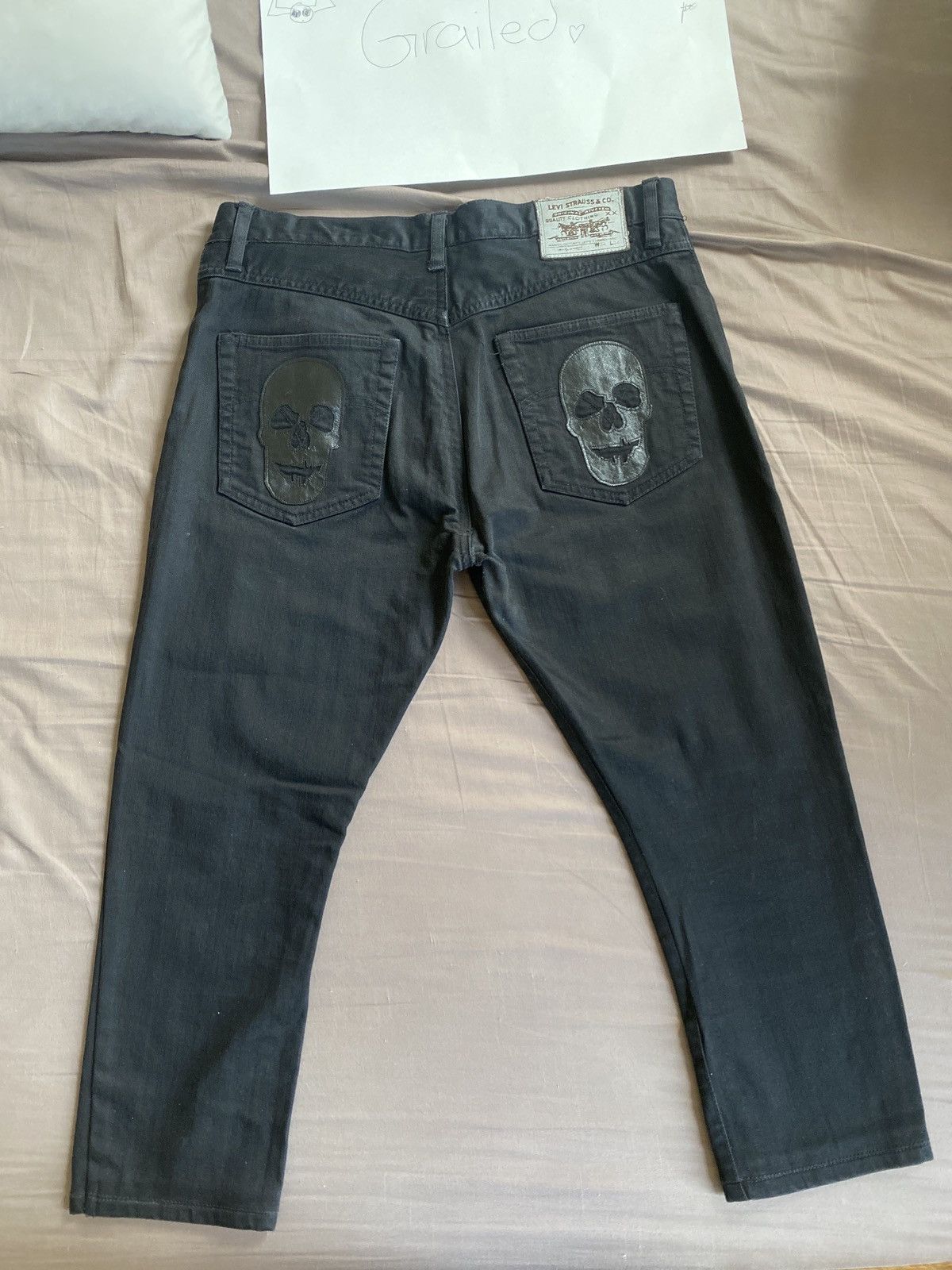 Andy Warhol × Damien Hirst × Levi's Skull Pocket Jeans Size US 34 / EU 50 - 10 Thumbnail