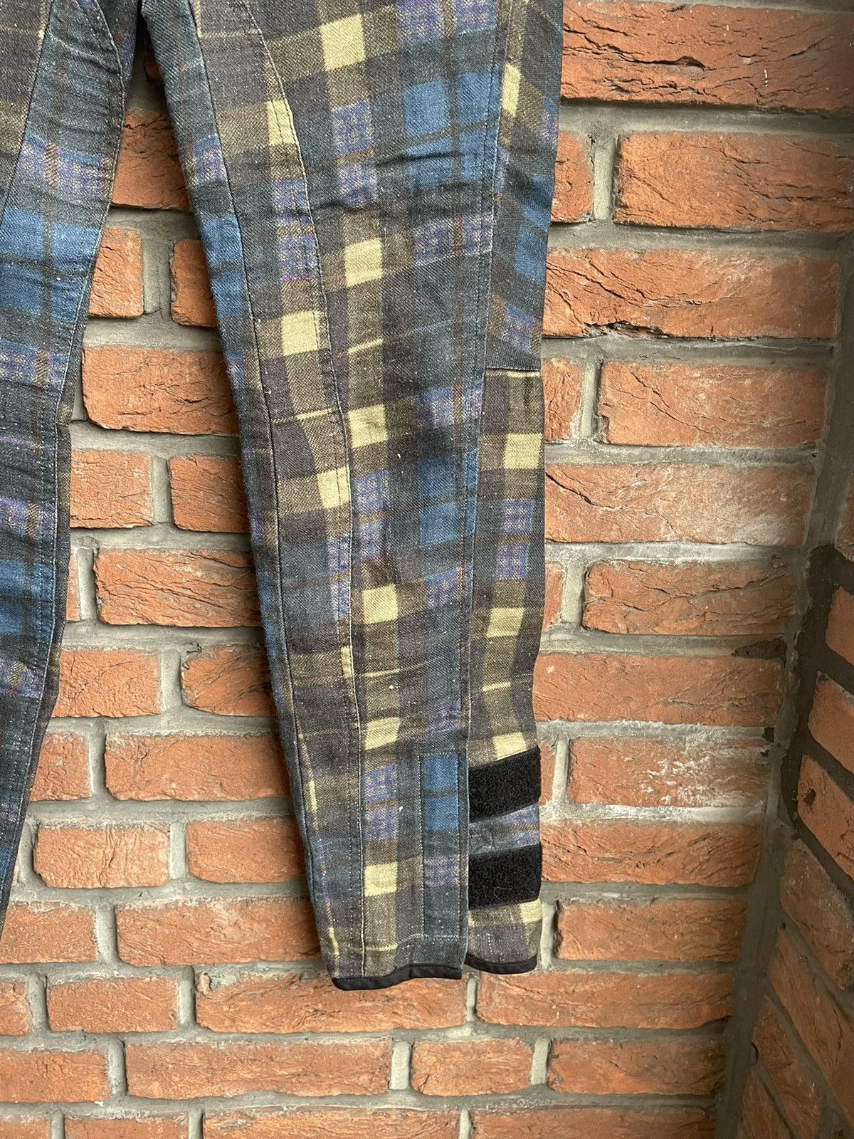 Dries Van Noten Checkered Linen Velcro Pants Size US 30 / EU 46 - 5 Thumbnail