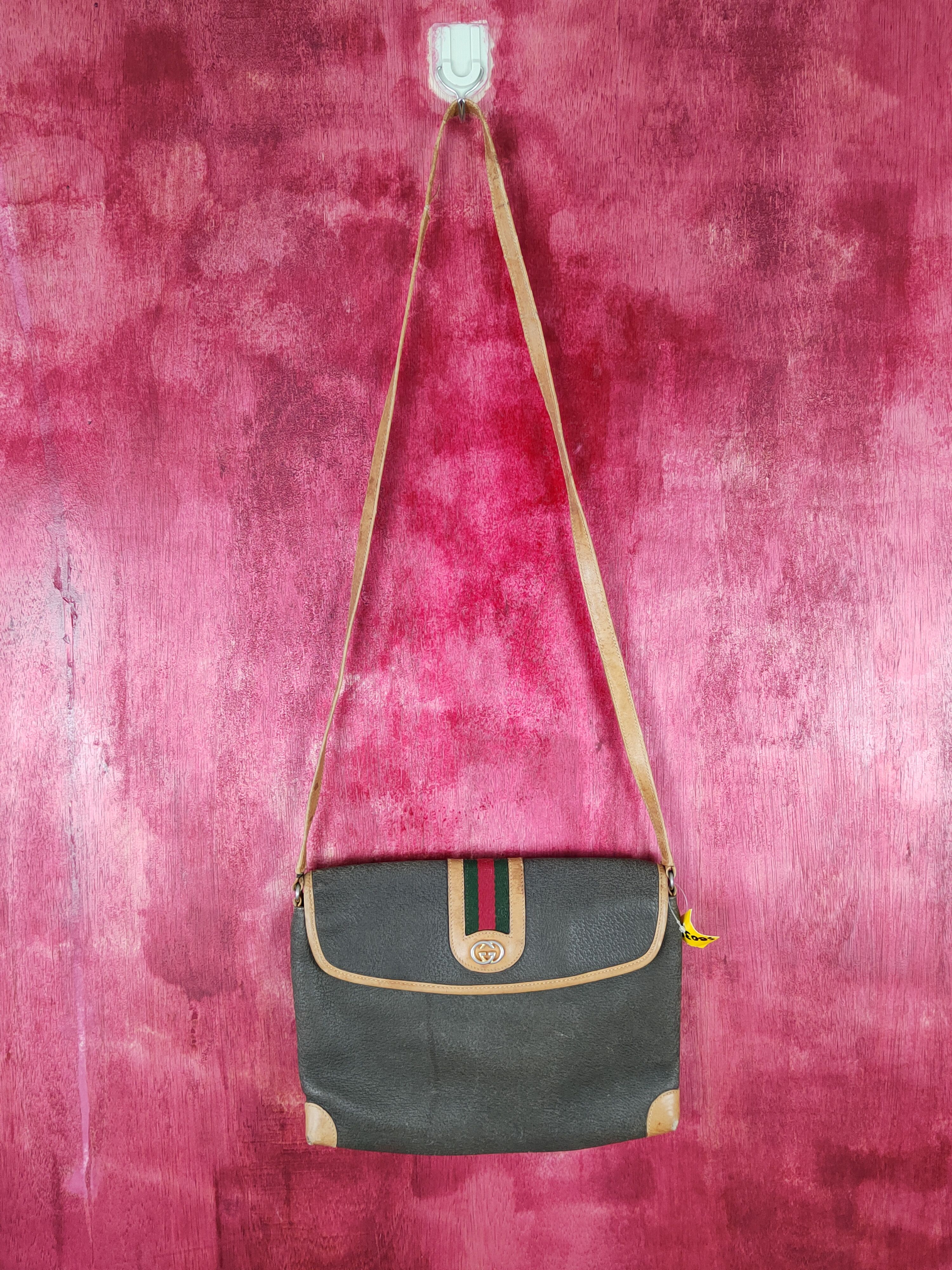 image of Gucci Army Green Crossbody Sling Shoulder Bag Sb038, Women's