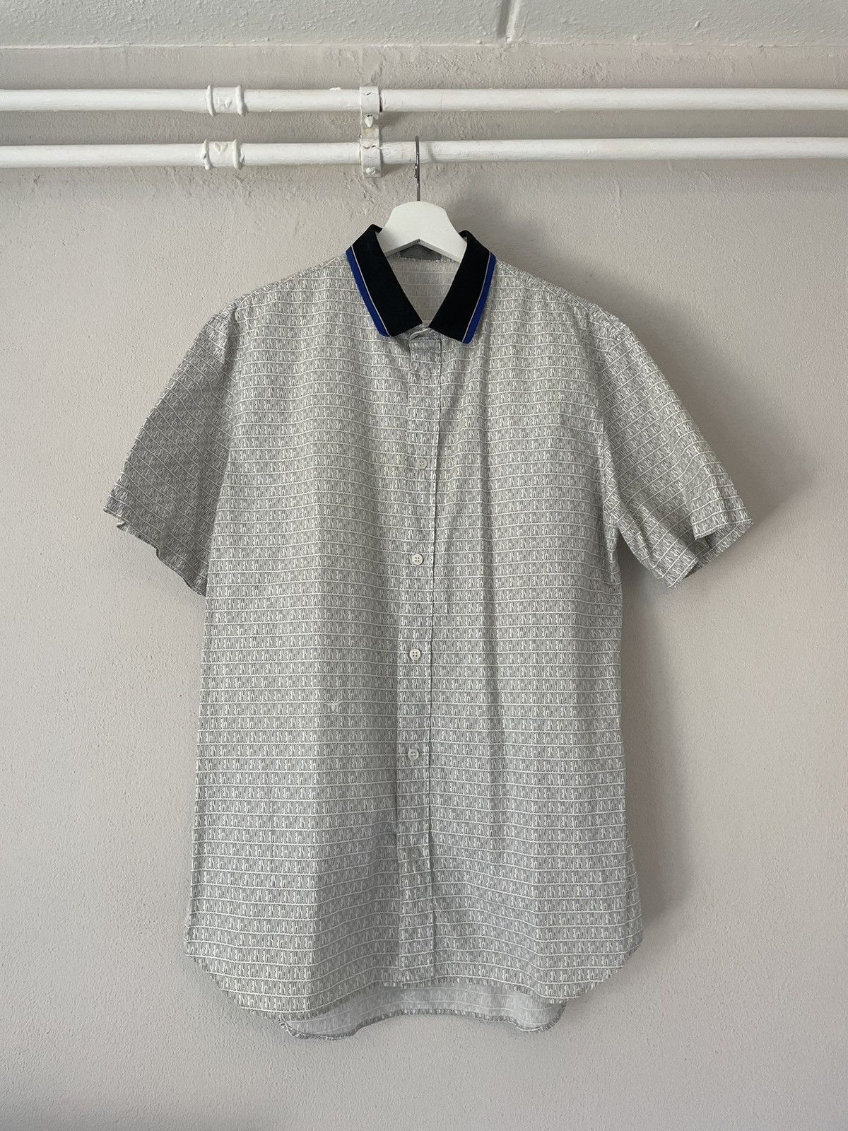 image of Dior New Wave Allover Print Shirt in White, Men's (Size Medium)