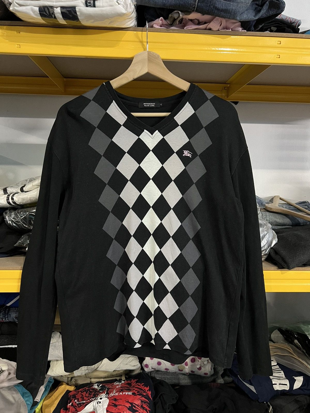 Burberry Burberry Checkered Black Label Long Sleeve Size US S / EU 44-46 / 1 - 1 Thumbnail