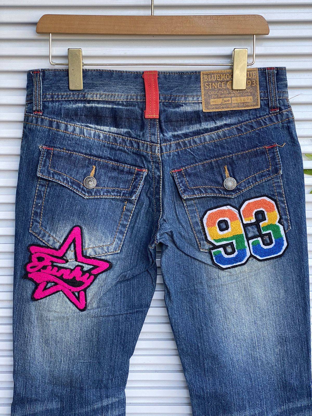 Japanese Brand × Vintage Vintage Blue Moon Printed Denim / Undercover Issey Yohji Size US 31 - 4 Thumbnail
