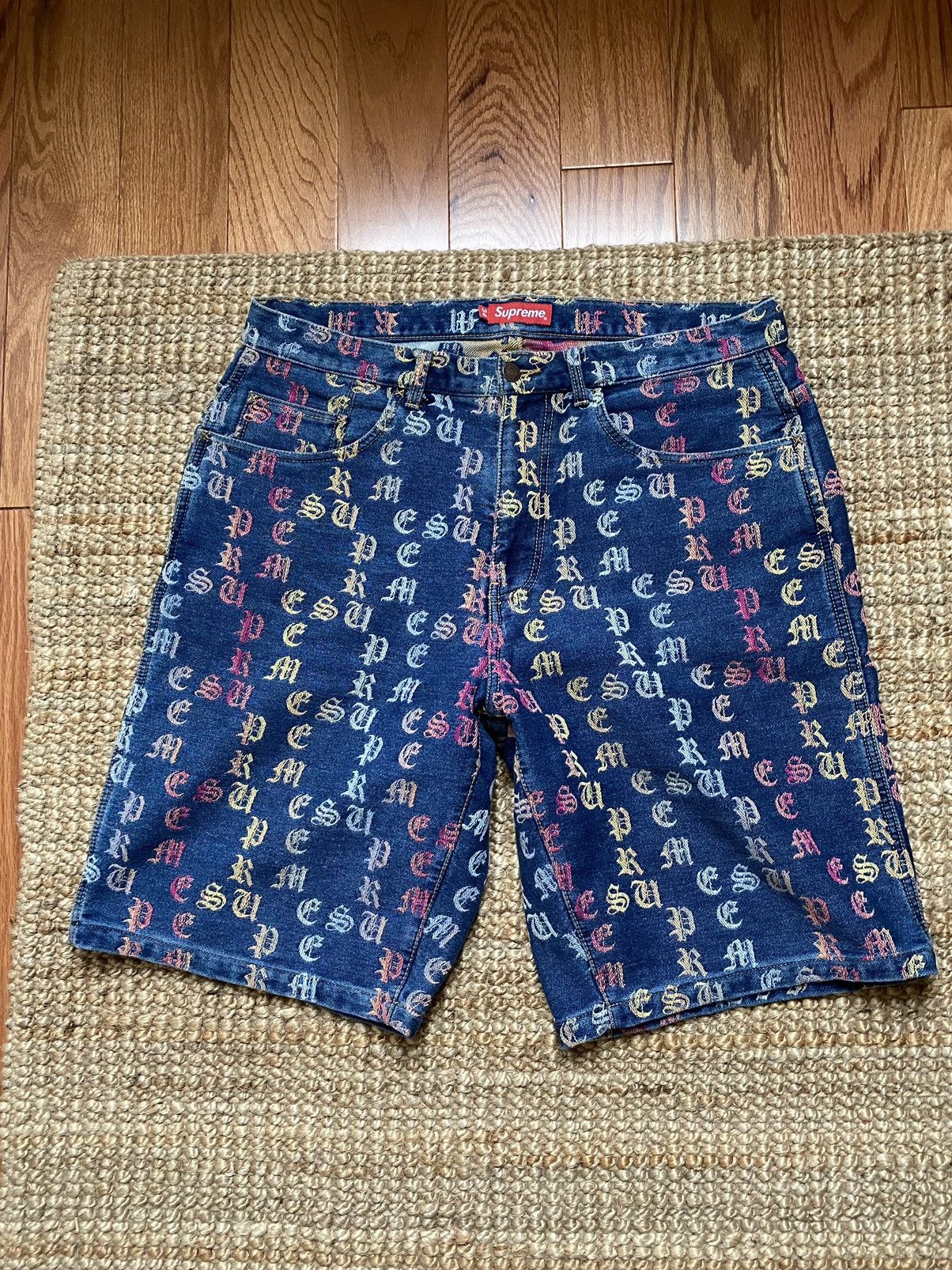 Supreme Supreme Gradient Jacquard Denim Shorts SS22 | Grailed