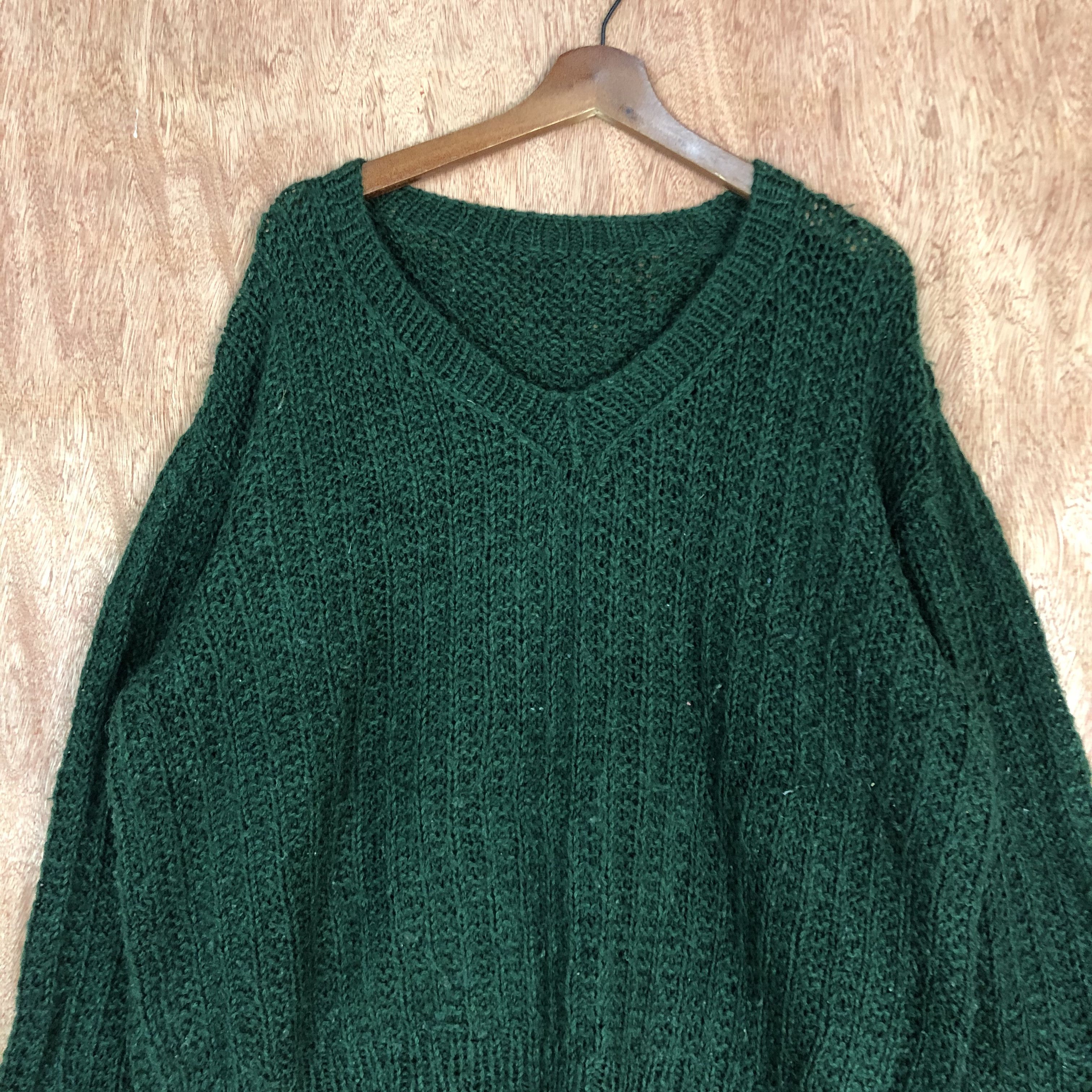 Vintage DLL Japan Brand Green mohair streetwear Knitwear #c522 Size US XL / EU 56 / 4 - 2 Thumbnail