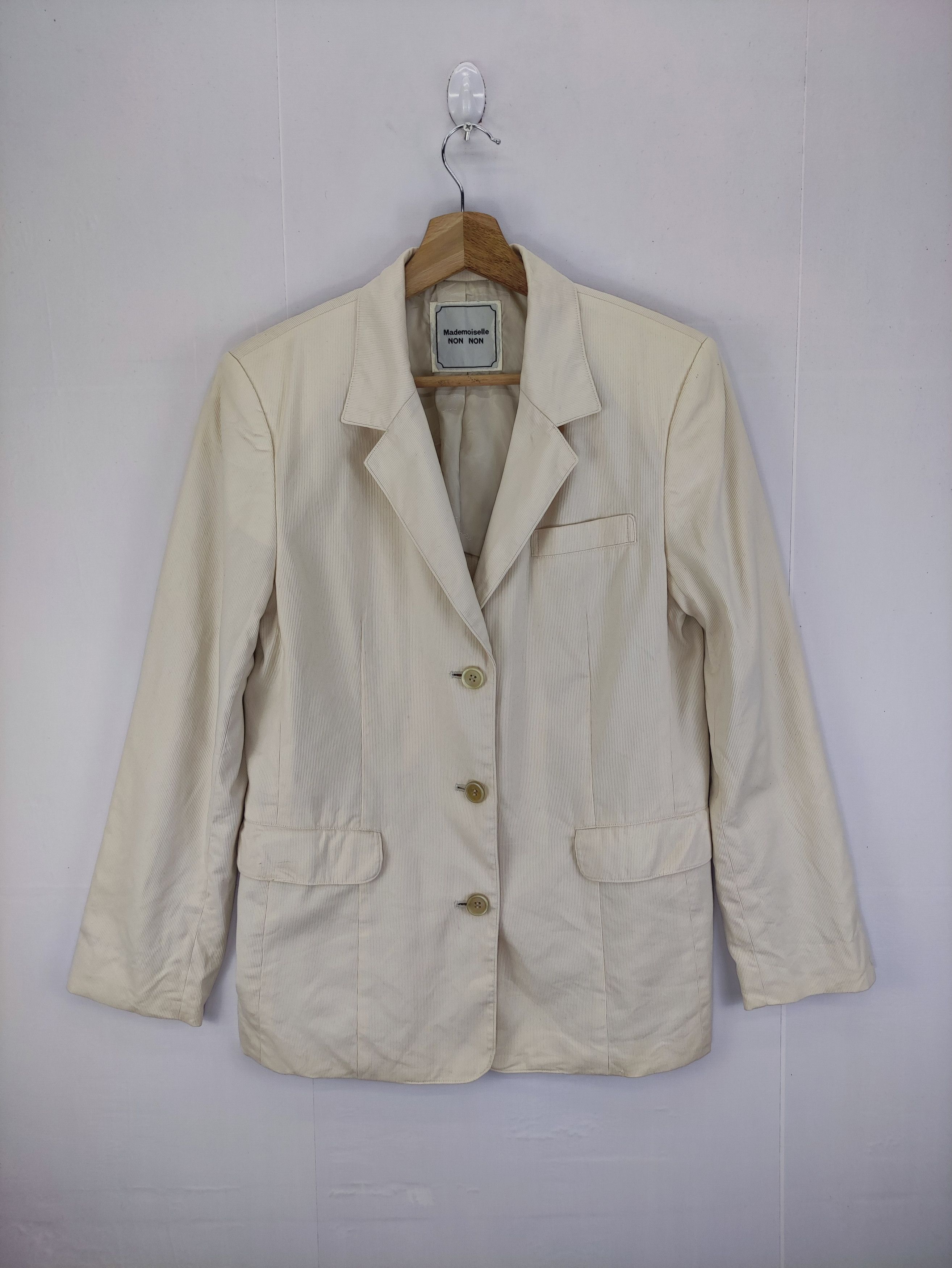 image of Issey Miyake x Mademoiselle Non Non Vintage Mademoiselle Non Non Issey Miyaki Coat Jacket in Cream,