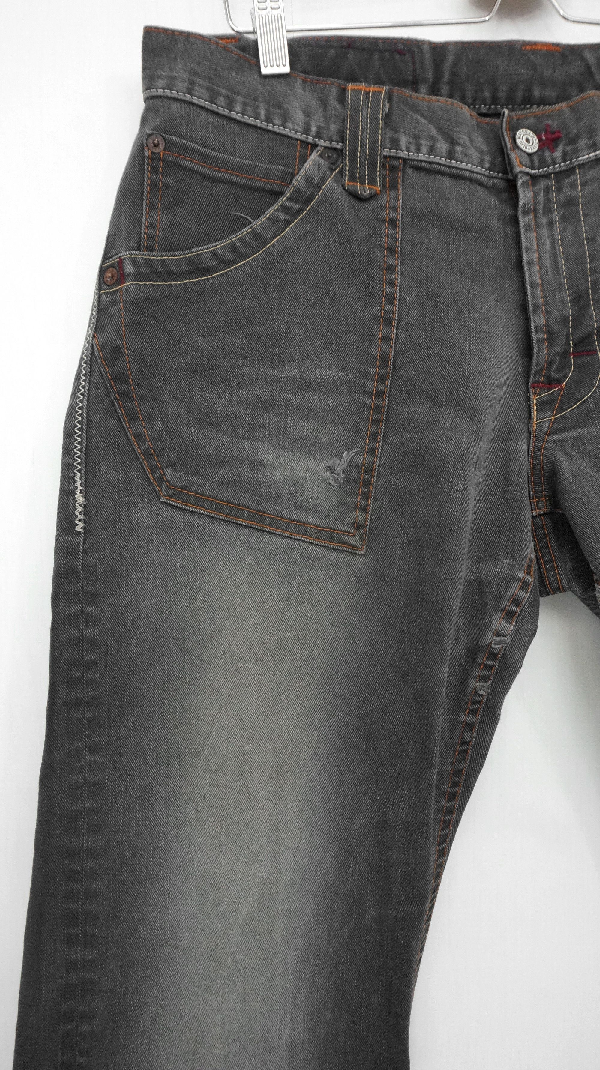 Japanese Brand 🔥Vtg🔥 BLUEWAY Japan Faded Black Flared Jeans Size US 34 / EU 50 - 4 Thumbnail