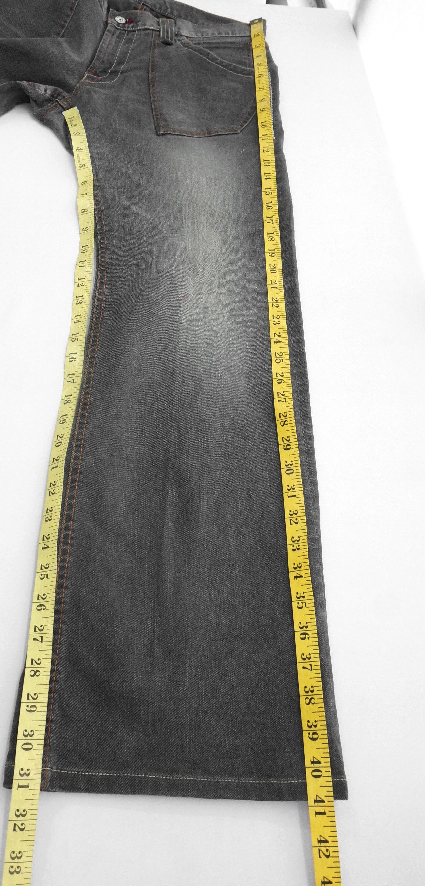 Japanese Brand 🔥Vtg🔥 BLUEWAY Japan Faded Black Flared Jeans Size US 34 / EU 50 - 15 Thumbnail