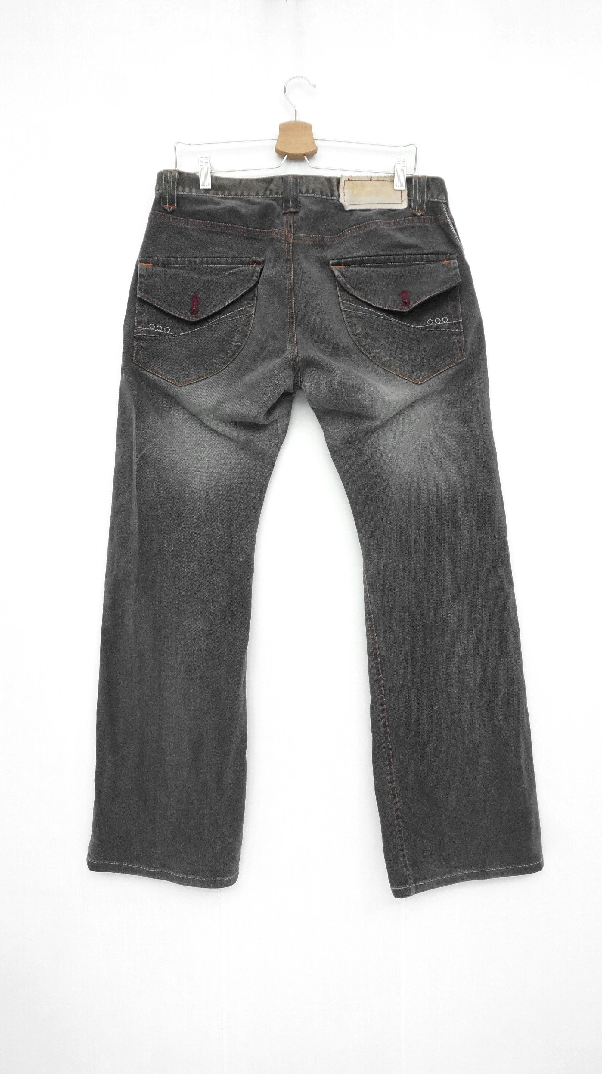 Japanese Brand 🔥Vtg🔥 BLUEWAY Japan Faded Black Flared Jeans Size US 34 / EU 50 - 3 Thumbnail