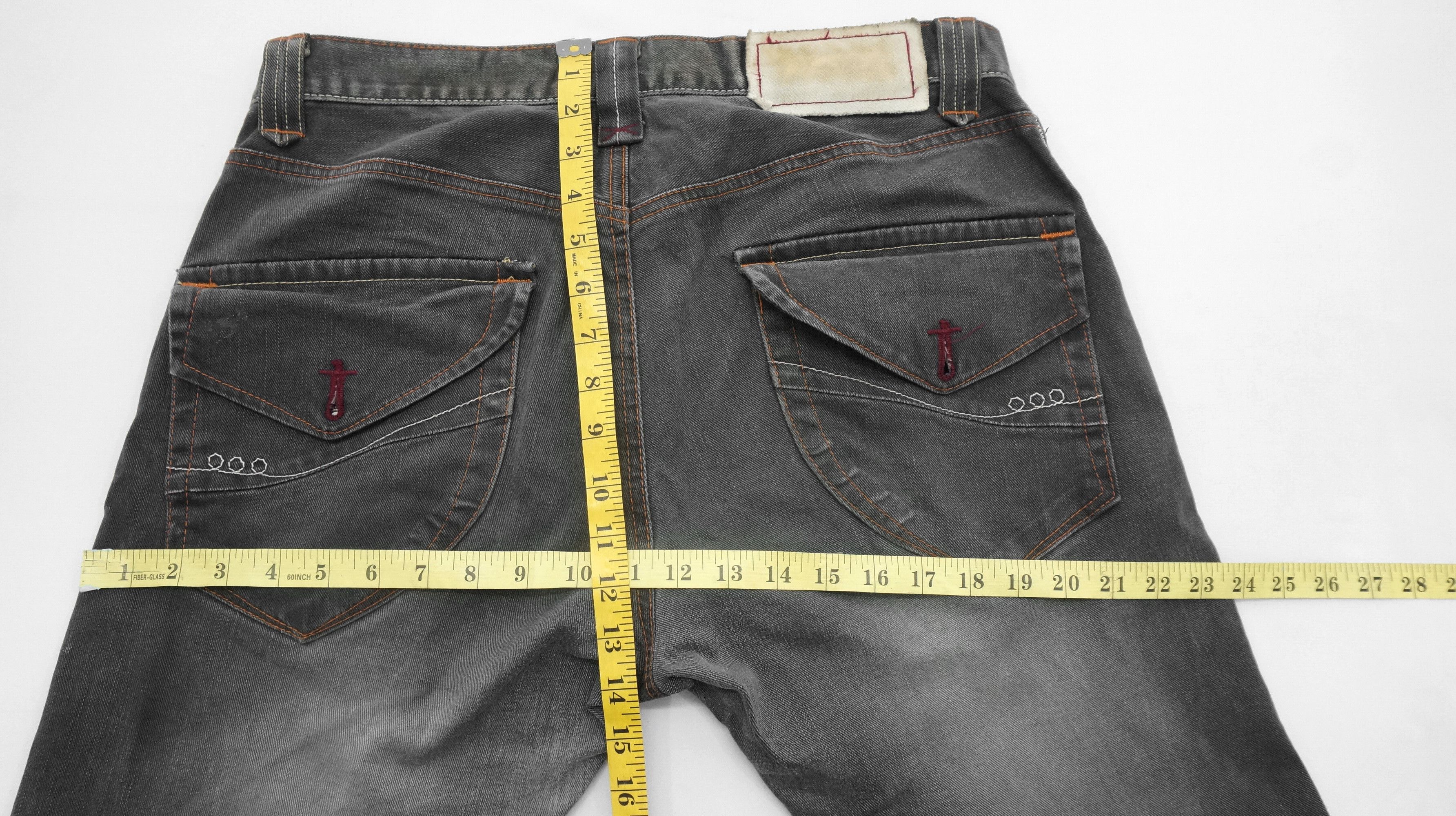 Japanese Brand 🔥Vtg🔥 BLUEWAY Japan Faded Black Flared Jeans Size US 34 / EU 50 - 17 Thumbnail
