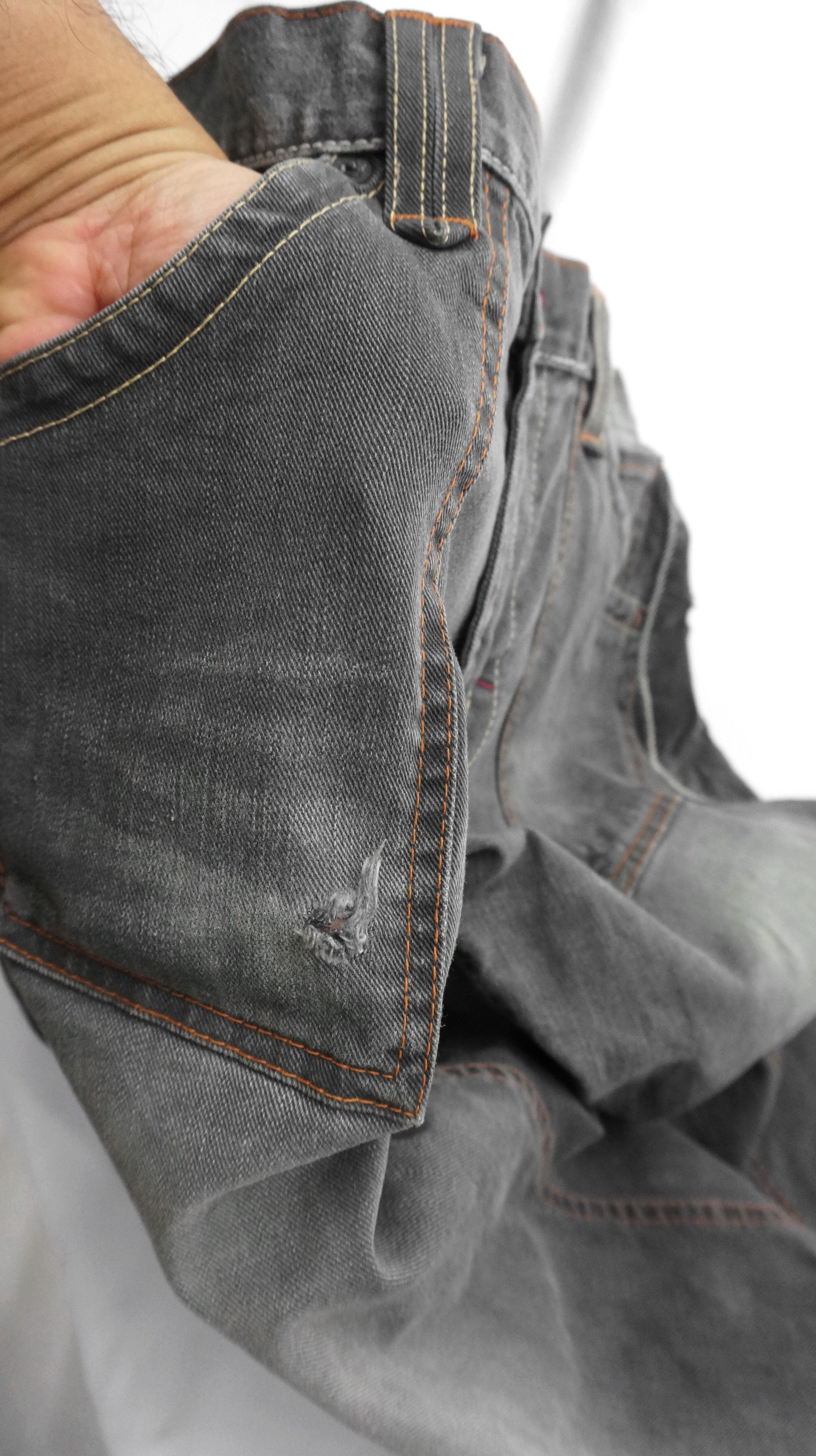 Japanese Brand 🔥Vtg🔥 BLUEWAY Japan Faded Black Flared Jeans Size US 34 / EU 50 - 11 Thumbnail