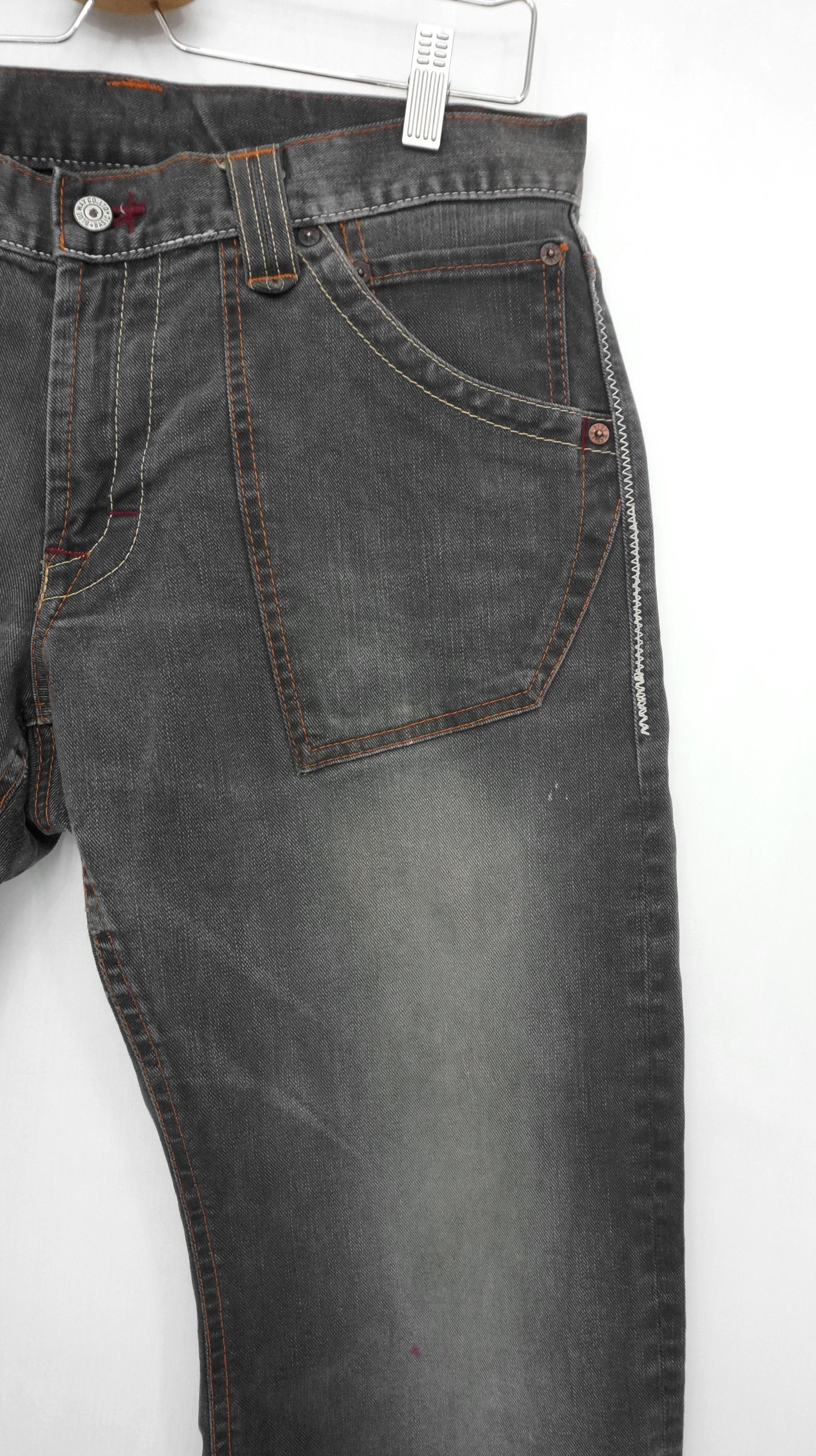 Japanese Brand 🔥Vtg🔥 BLUEWAY Japan Faded Black Flared Jeans Size US 34 / EU 50 - 5 Thumbnail