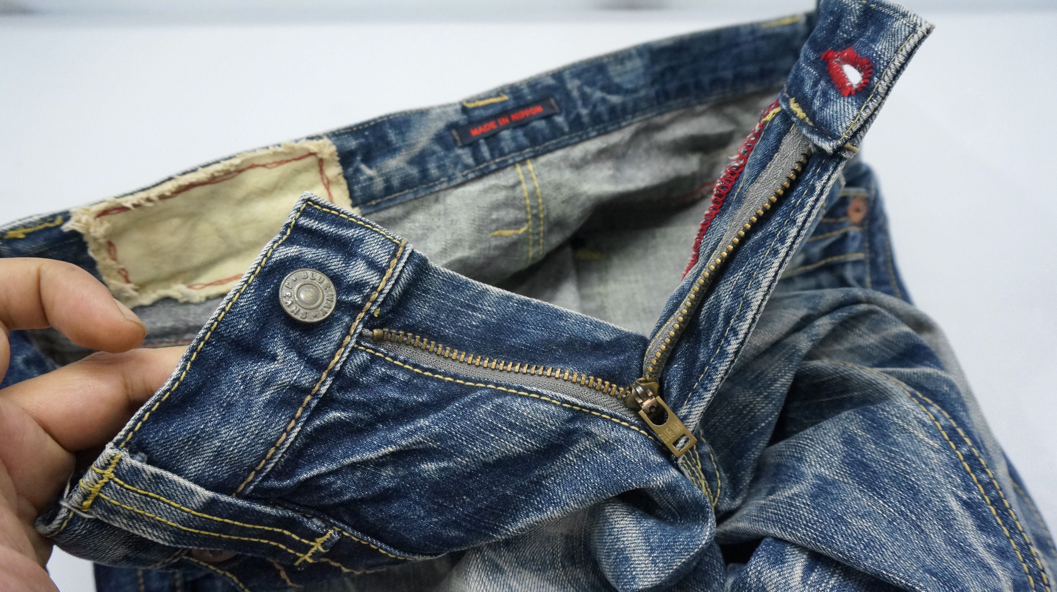 Hysteric Glamour × Tornado Mart × Vintage 🔥Fire Flare🔥 BLUEWAY Nippon Made Vintage Acid Wash Jeans Size US 32 / EU 48 - 19 Thumbnail