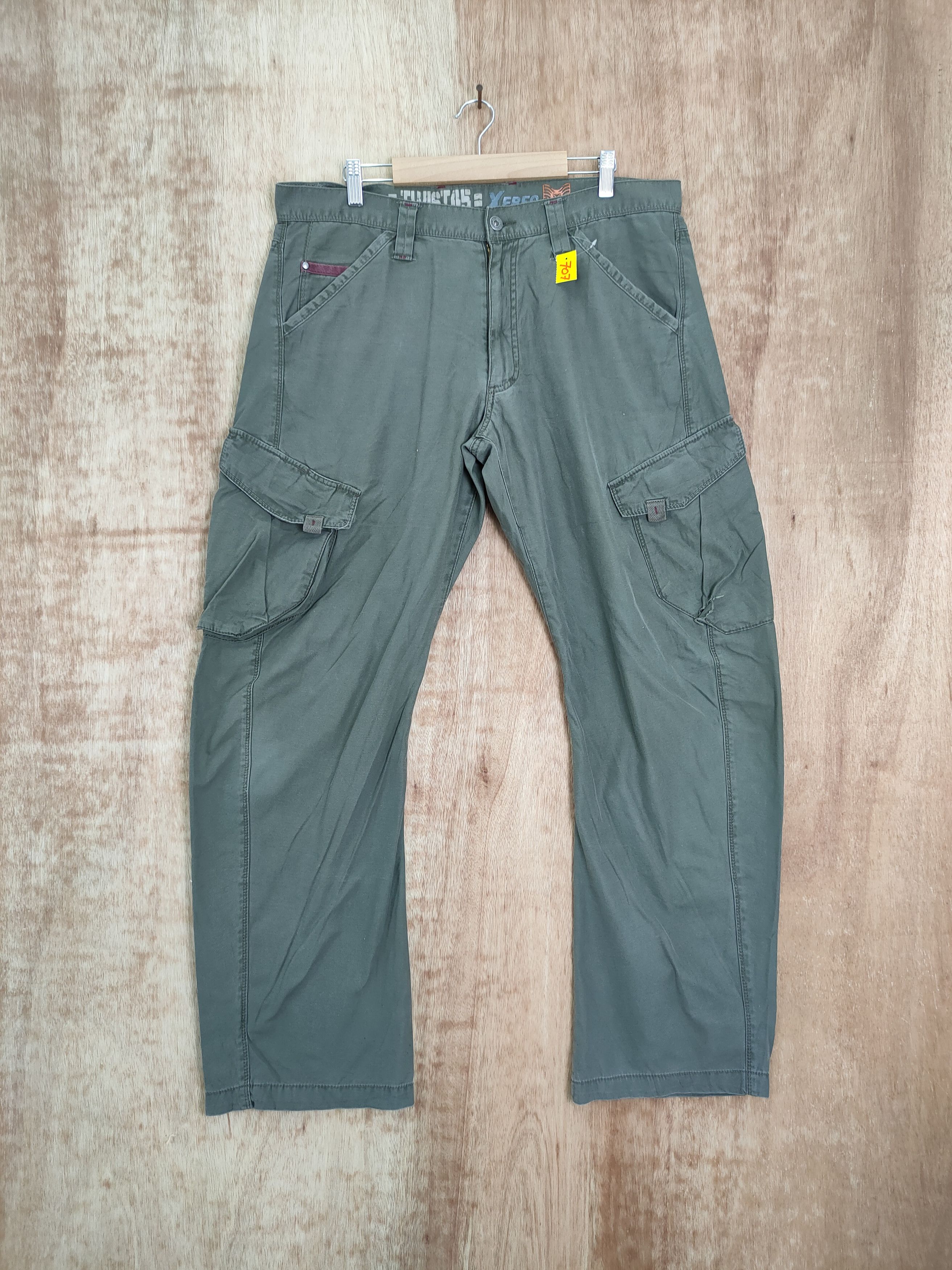 Japanese Brand DL Twist 45 japan grey distressed cargo pants #707 Size US 36 / EU 52 - 1 Thumbnail