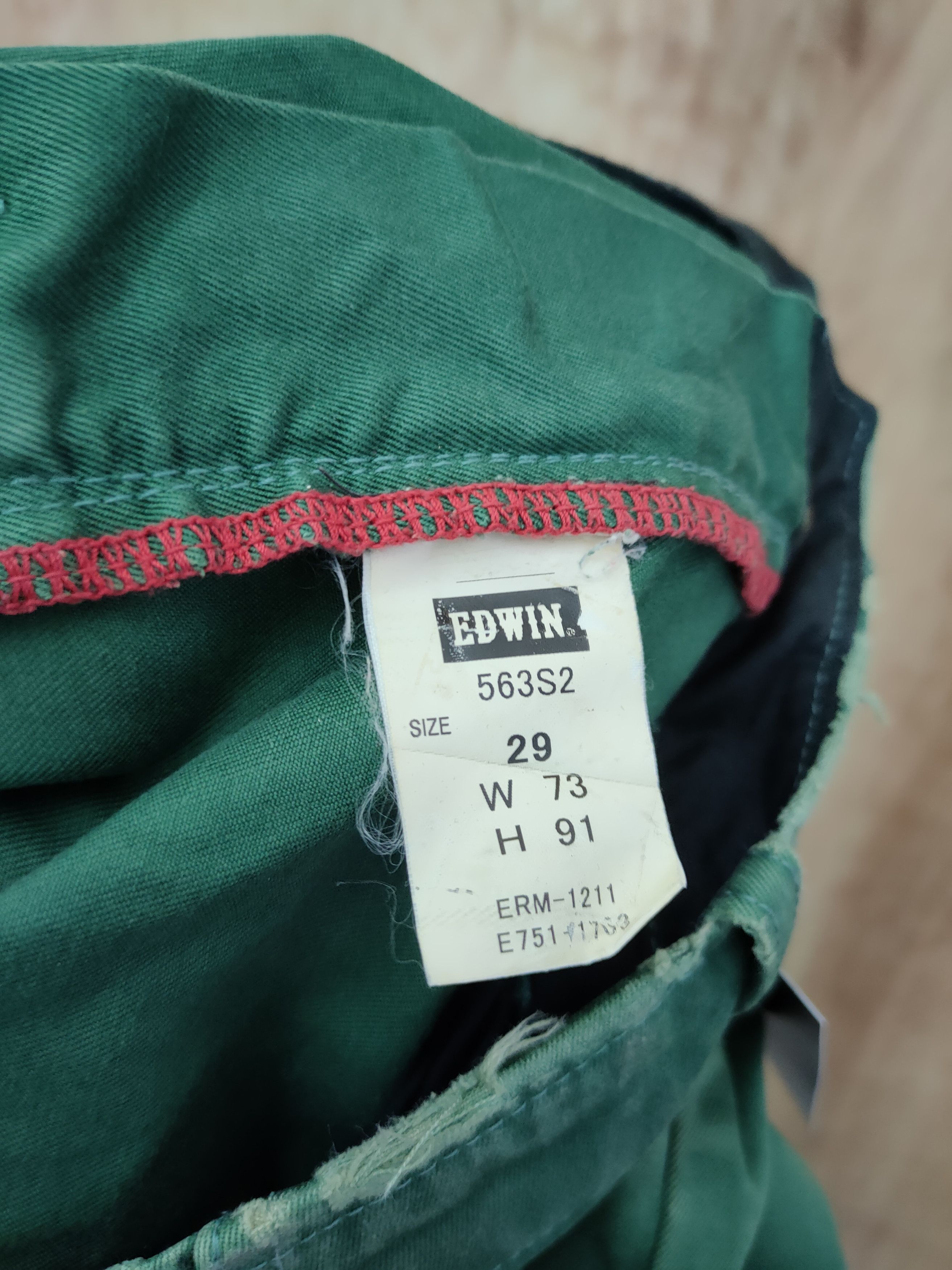 Edwin DL Edwin vintage Green Distressed pants #46-040 Size US 29 - 13 Thumbnail