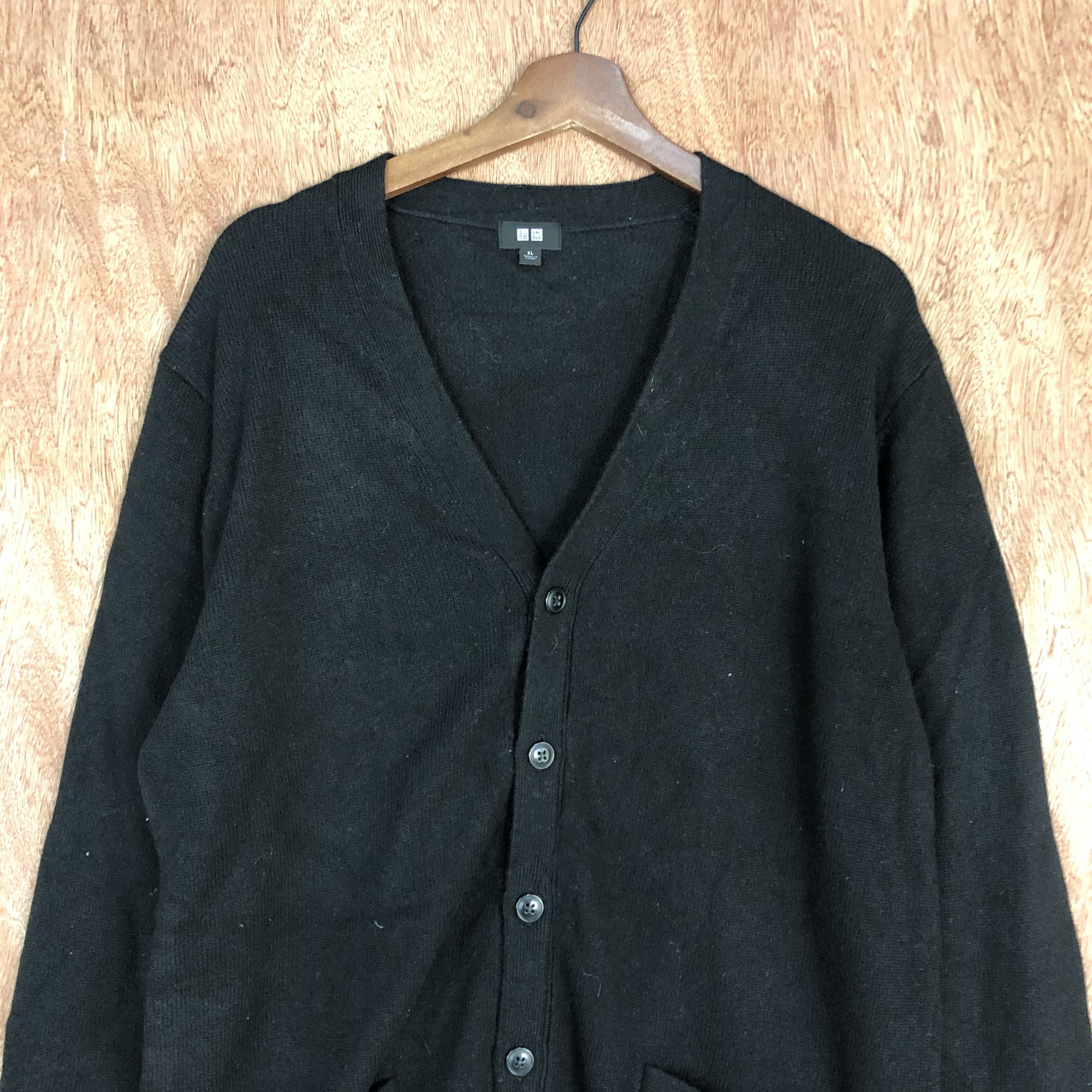 Vintage D Uniqlo Black knitwear japan plain Cardigan #c439 Size US L / EU 52-54 / 3 - 2 Thumbnail