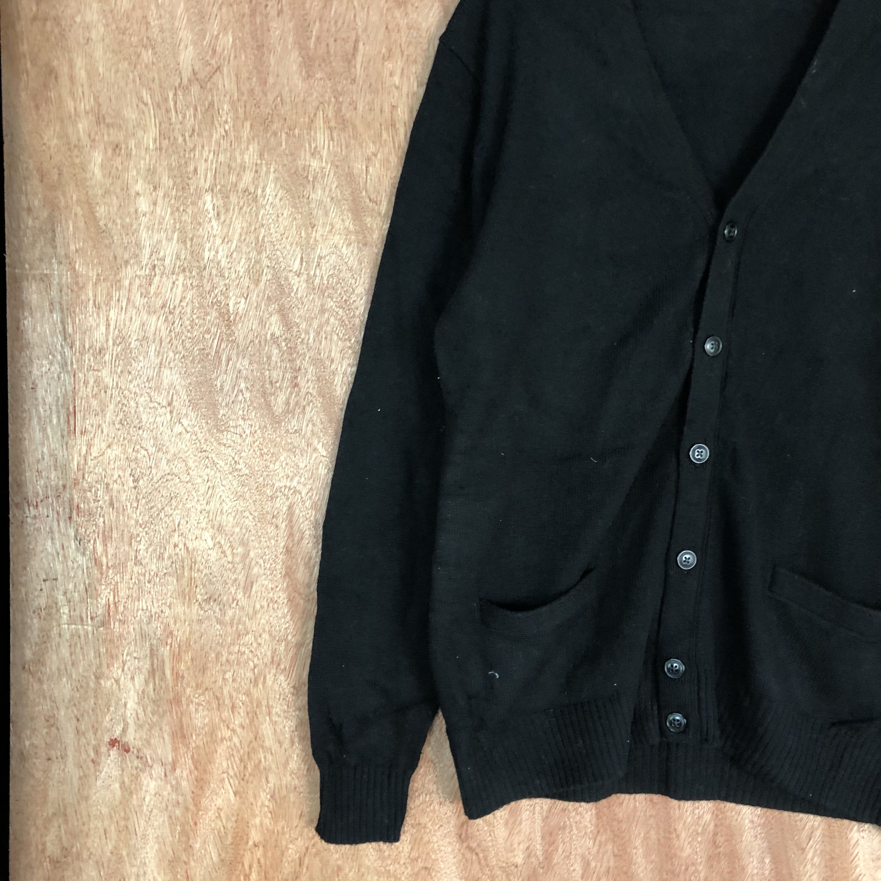 Vintage D Uniqlo Black knitwear japan plain Cardigan #c439 Size US L / EU 52-54 / 3 - 7 Thumbnail