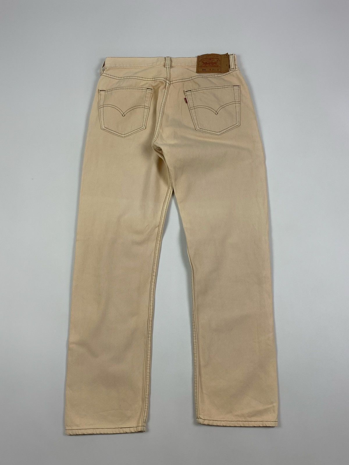 Levi's 1990’s Vintage Levi’s 501 Beige Denim Jeans Pants Made USA Size US 34 / EU 50 - 14 Thumbnail