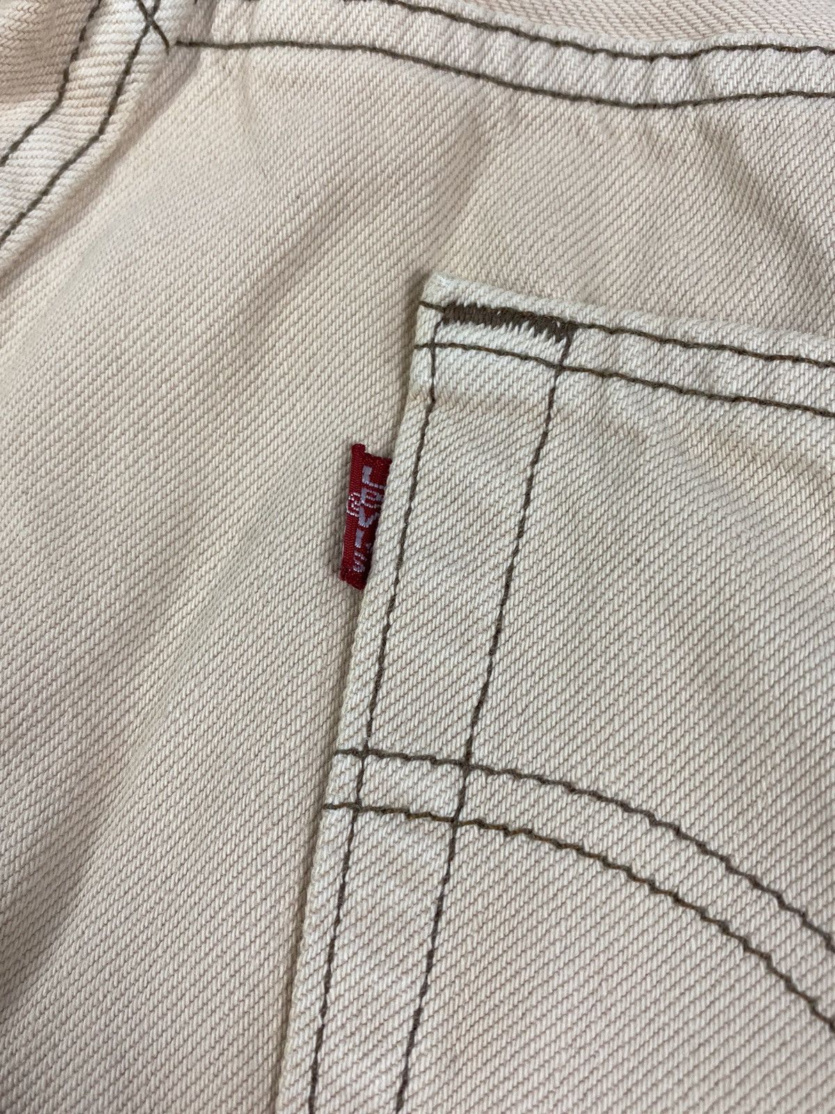 Levi's 1990’s Vintage Levi’s 501 Beige Denim Jeans Pants Made USA Size US 34 / EU 50 - 18 Thumbnail