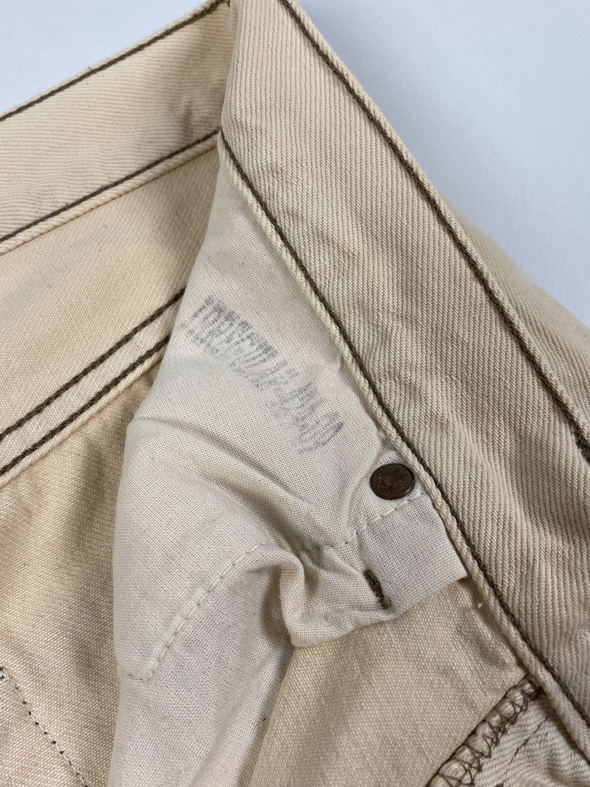 Levi's 1990’s Vintage Levi’s 501 Beige Denim Jeans Pants Made USA Size US 34 / EU 50 - 11 Thumbnail