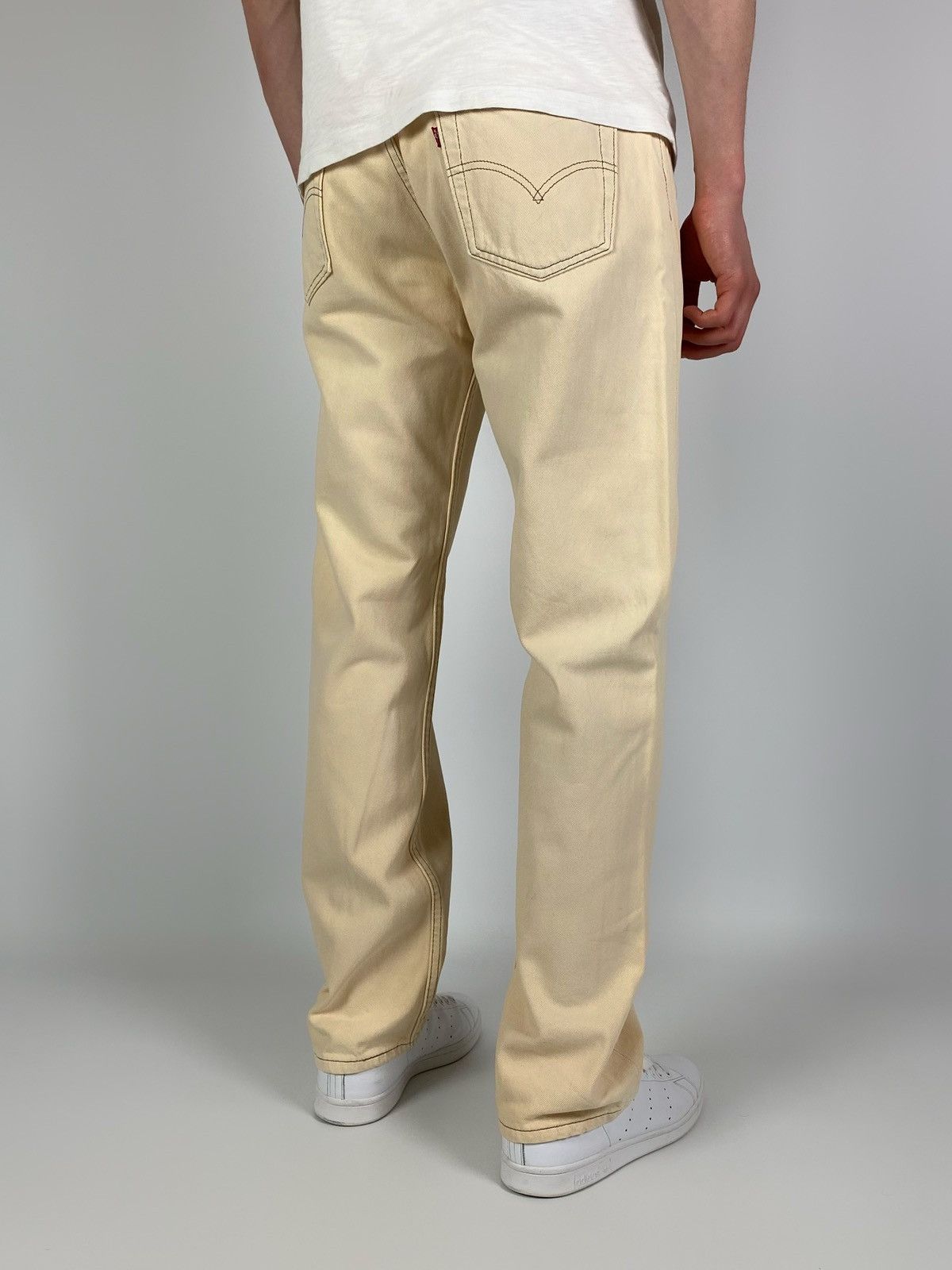 Levi's 1990’s Vintage Levi’s 501 Beige Denim Jeans Pants Made USA Size US 34 / EU 50 - 3 Thumbnail