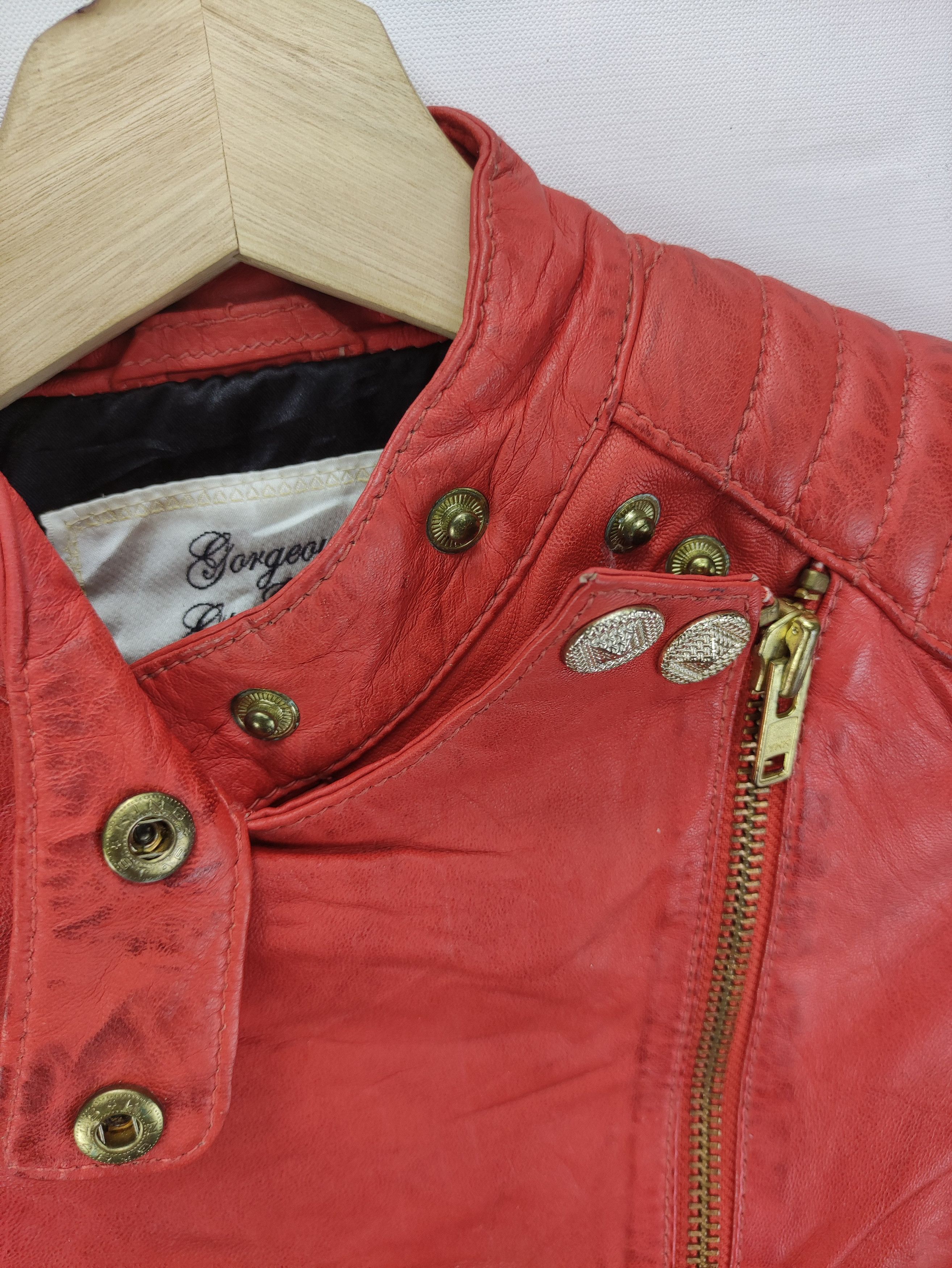 Leather Vintage GG Lady Leather Jacket Zipper Size XS / US 0-2 / IT 36-38 - 5 Thumbnail