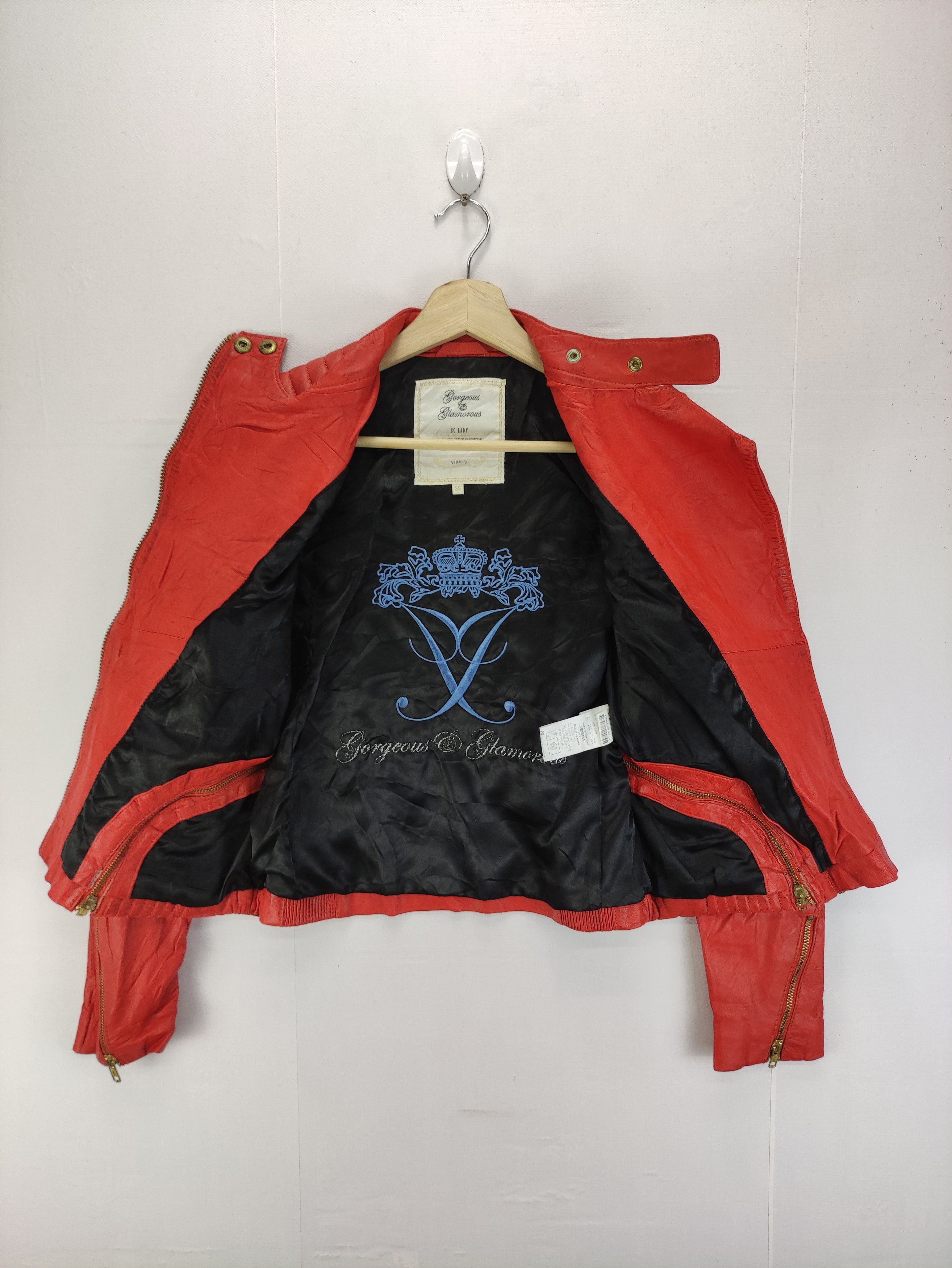 Leather Vintage GG Lady Leather Jacket Zipper Size XS / US 0-2 / IT 36-38 - 7 Thumbnail
