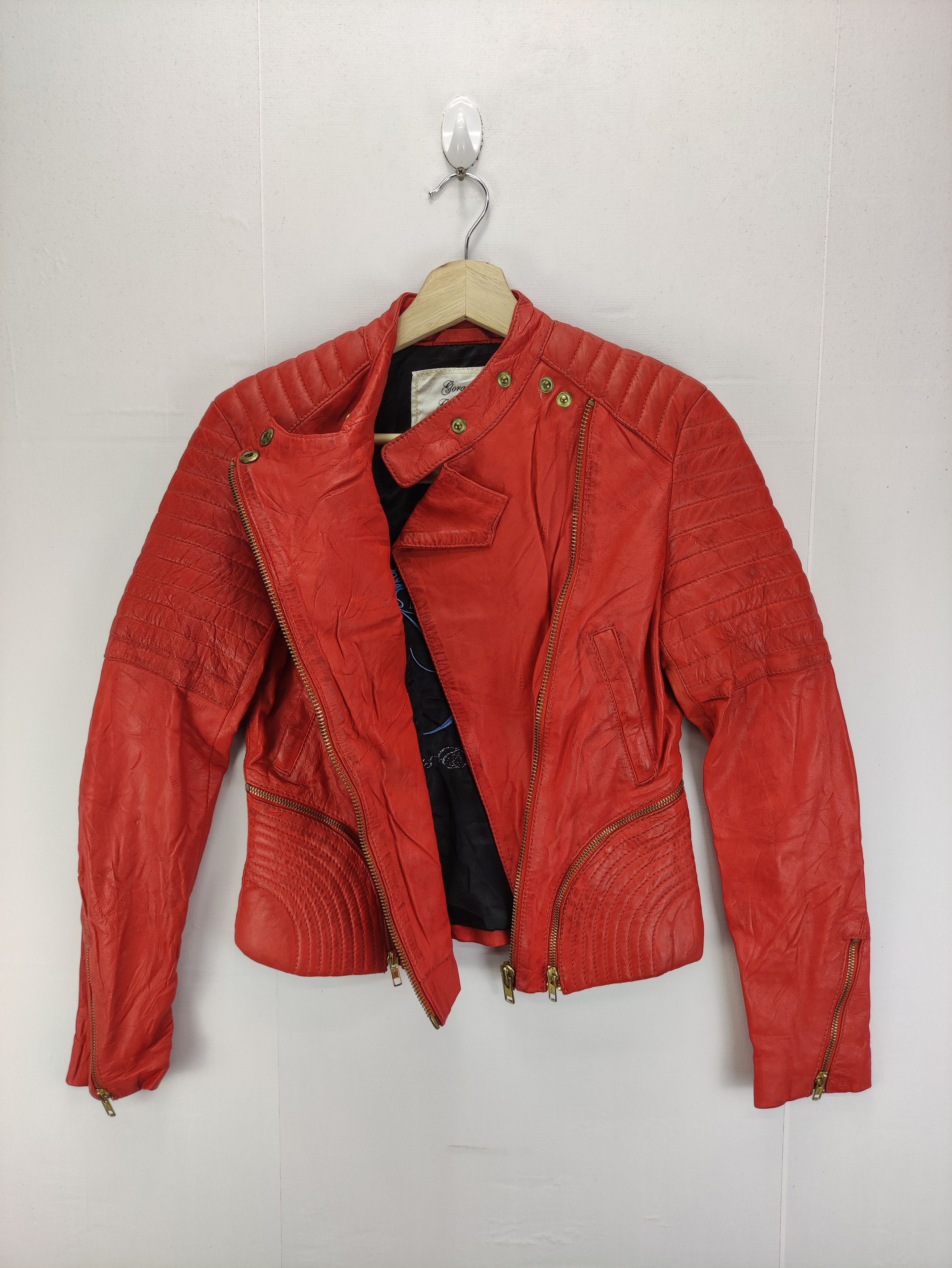 Leather Vintage GG Lady Leather Jacket Zipper Size XS / US 0-2 / IT 36-38 - 6 Thumbnail