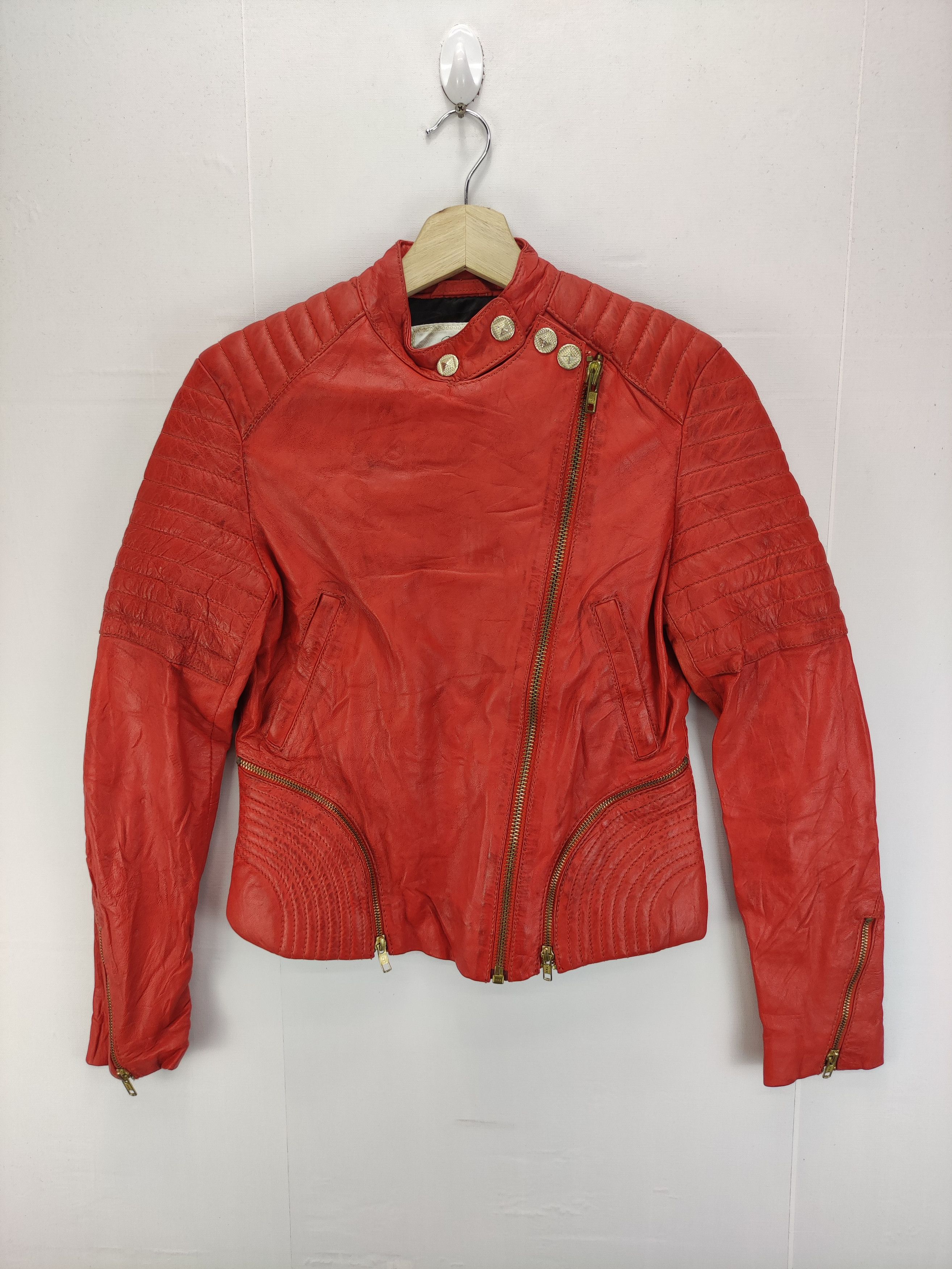 Leather Vintage GG Lady Leather Jacket Zipper Size XS / US 0-2 / IT 36-38 - 1 Thumbnail