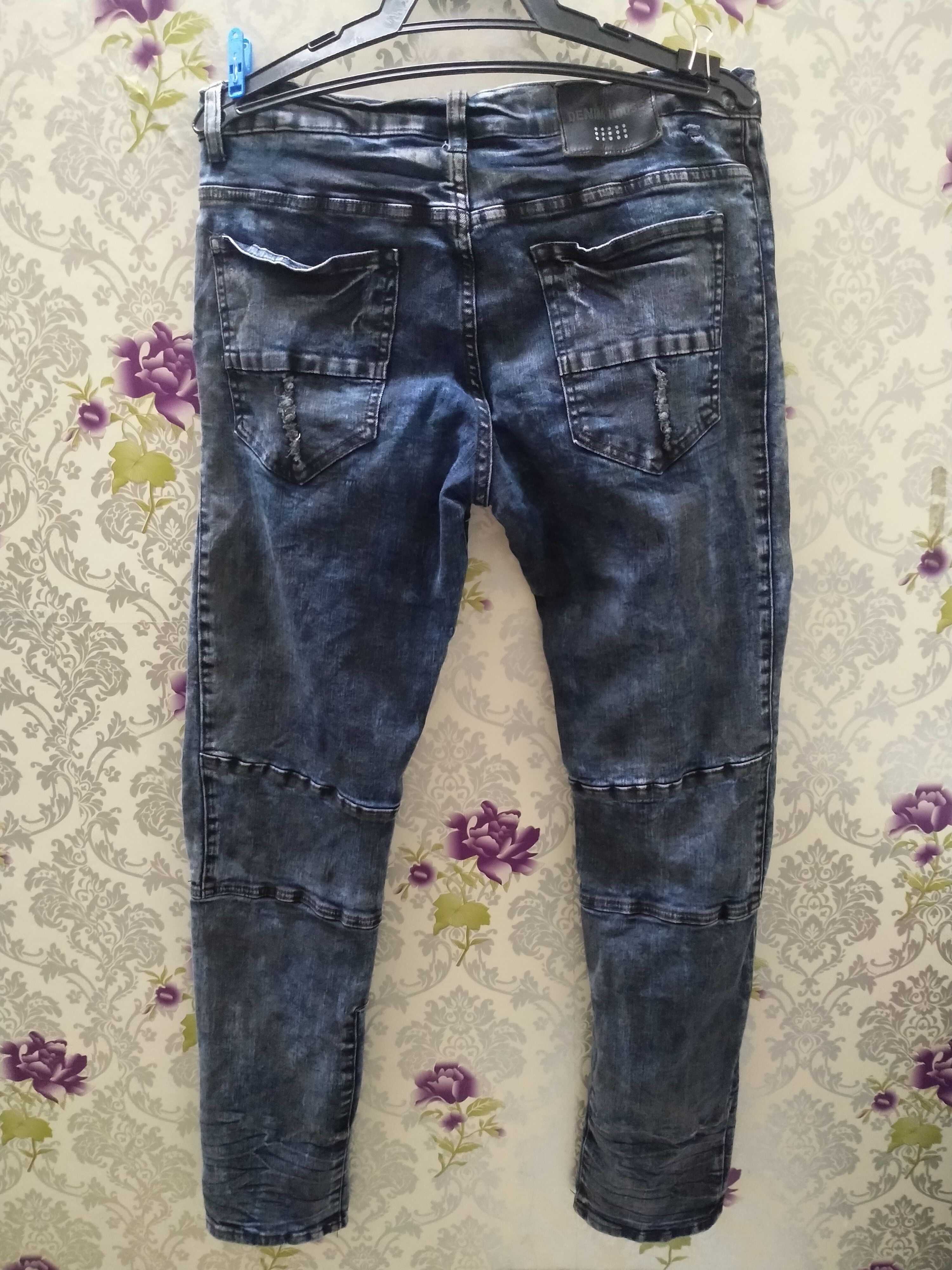 Hysteric Glamour DENIM HOUSE BIKER MOTO FIT RUBBER CLOTH JEANS Size US 34 / EU 50 - 14 Thumbnail