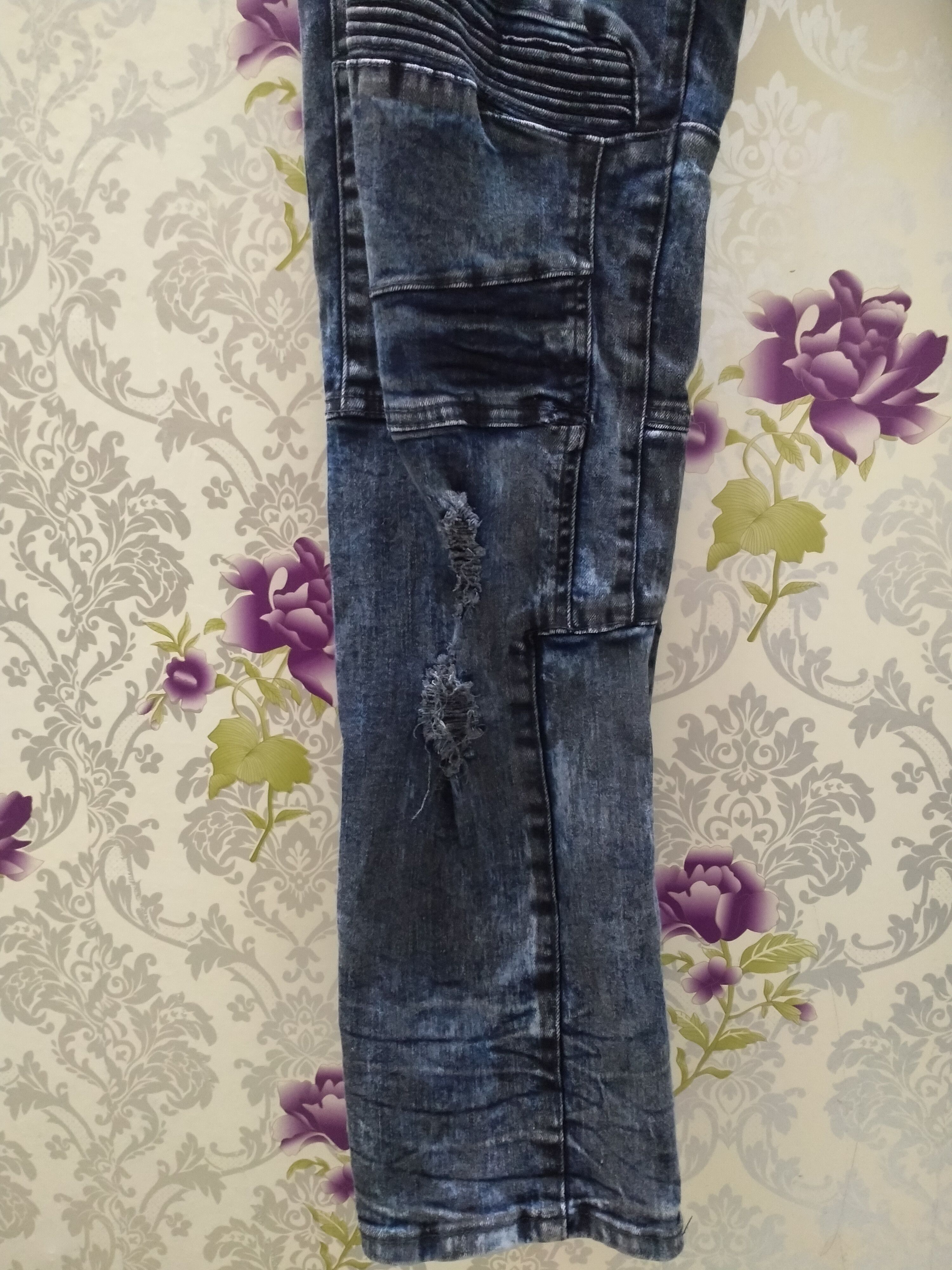 Hysteric Glamour DENIM HOUSE BIKER MOTO FIT RUBBER CLOTH JEANS Size US 34 / EU 50 - 9 Thumbnail