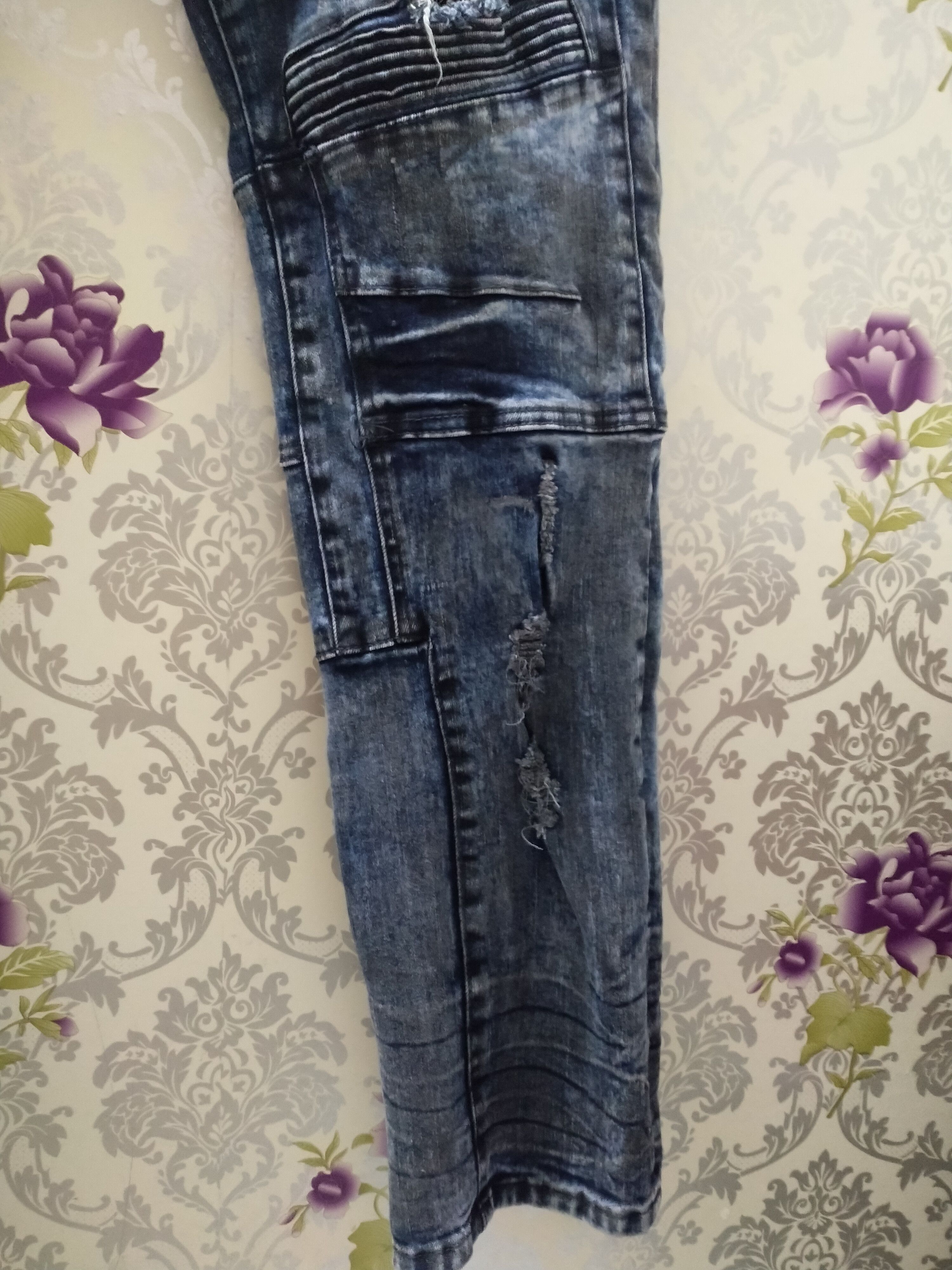Hysteric Glamour DENIM HOUSE BIKER MOTO FIT RUBBER CLOTH JEANS Size US 34 / EU 50 - 8 Thumbnail