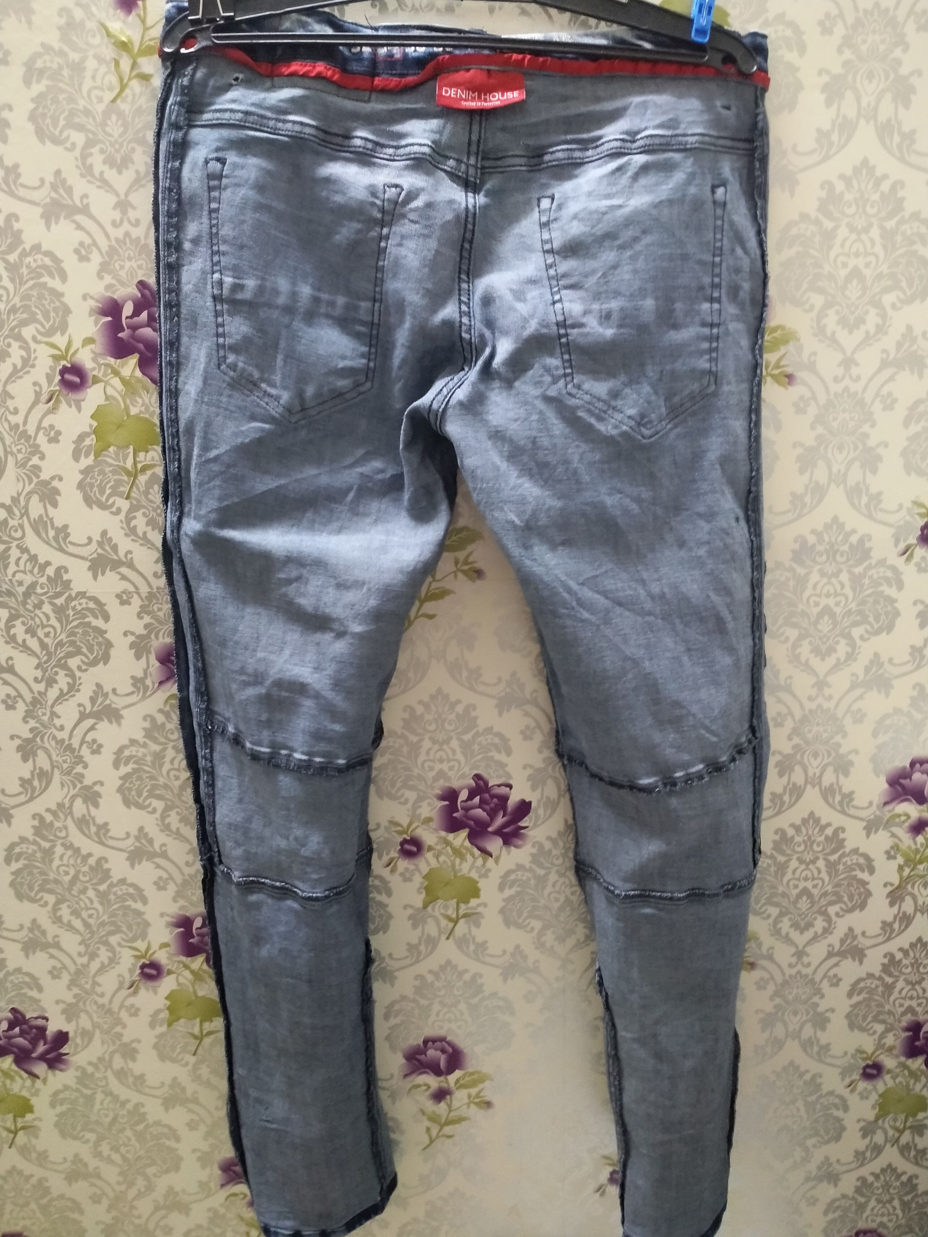 Hysteric Glamour DENIM HOUSE BIKER MOTO FIT RUBBER CLOTH JEANS Size US 34 / EU 50 - 18 Thumbnail