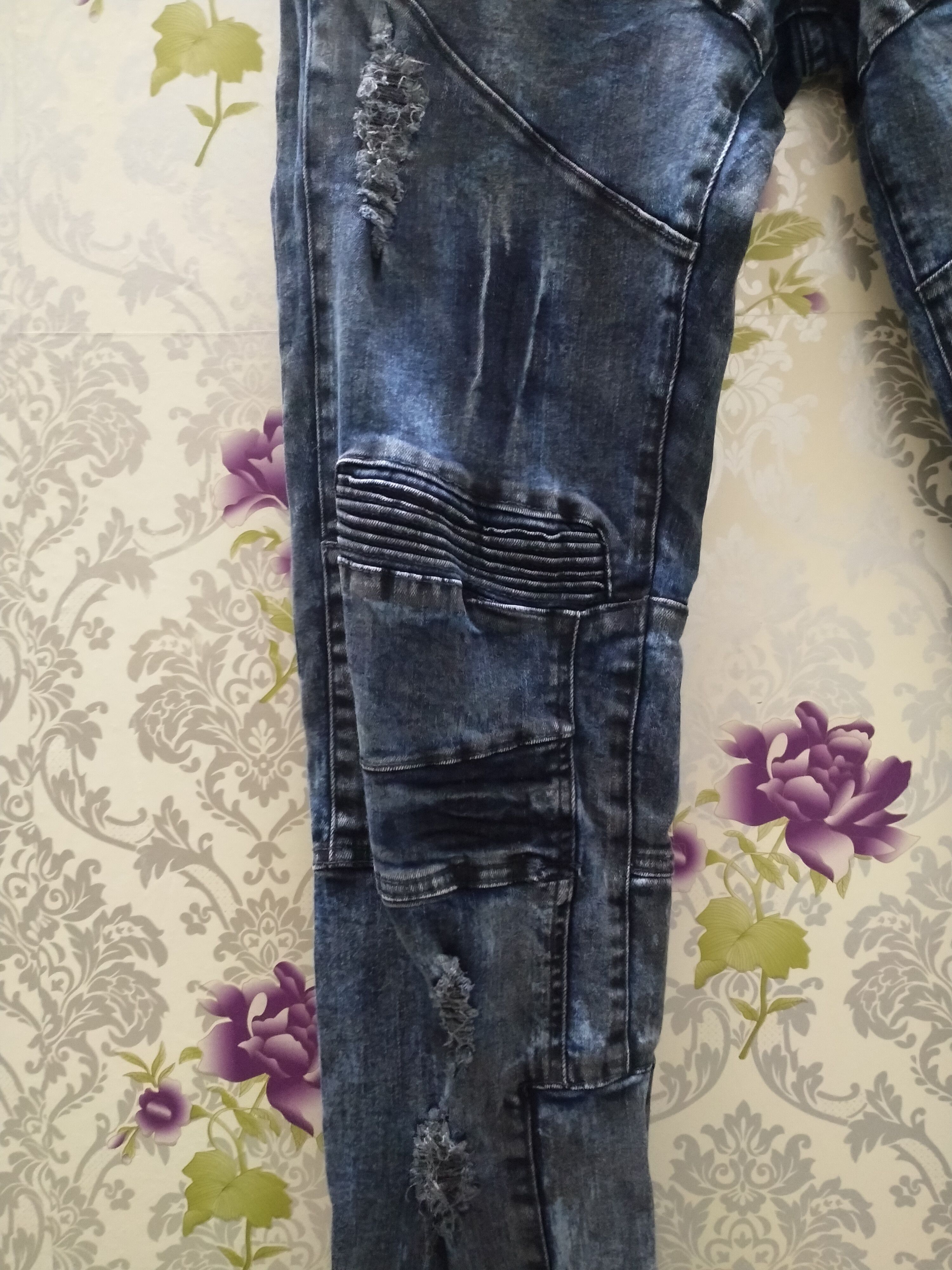 Hysteric Glamour DENIM HOUSE BIKER MOTO FIT RUBBER CLOTH JEANS Size US 34 / EU 50 - 6 Thumbnail