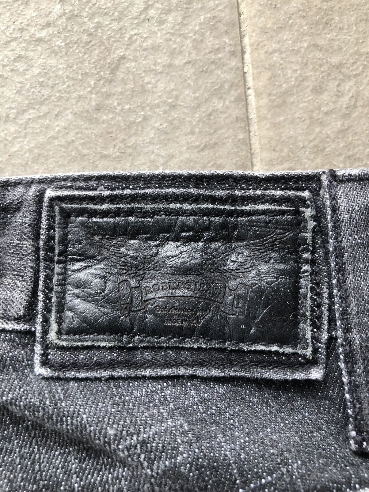 Designer Robin Jeans studded wing logo flap denim Size US 34 / EU 50 - 13 Thumbnail