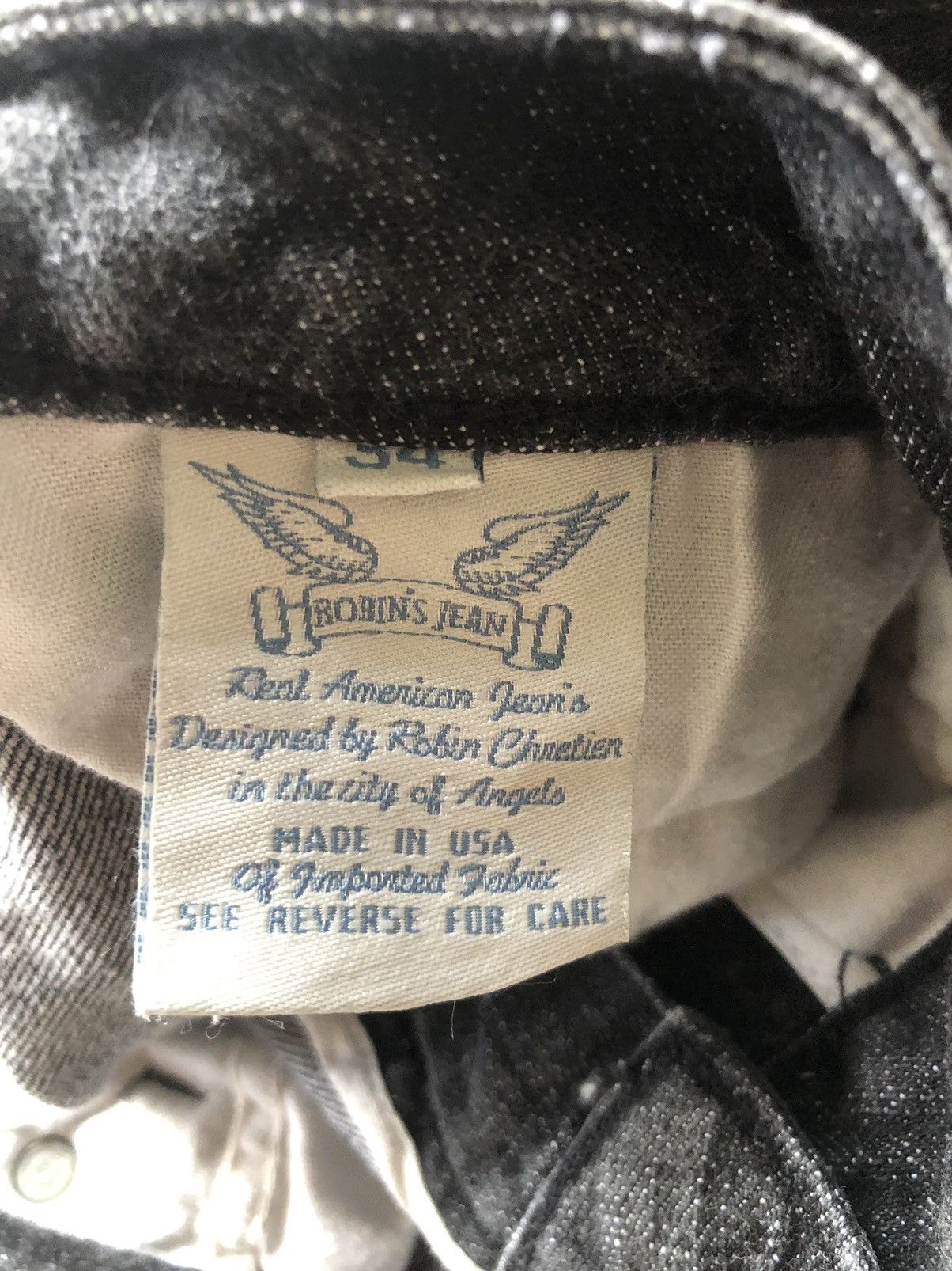 Designer Robin Jeans studded wing logo flap denim Size US 34 / EU 50 - 7 Thumbnail